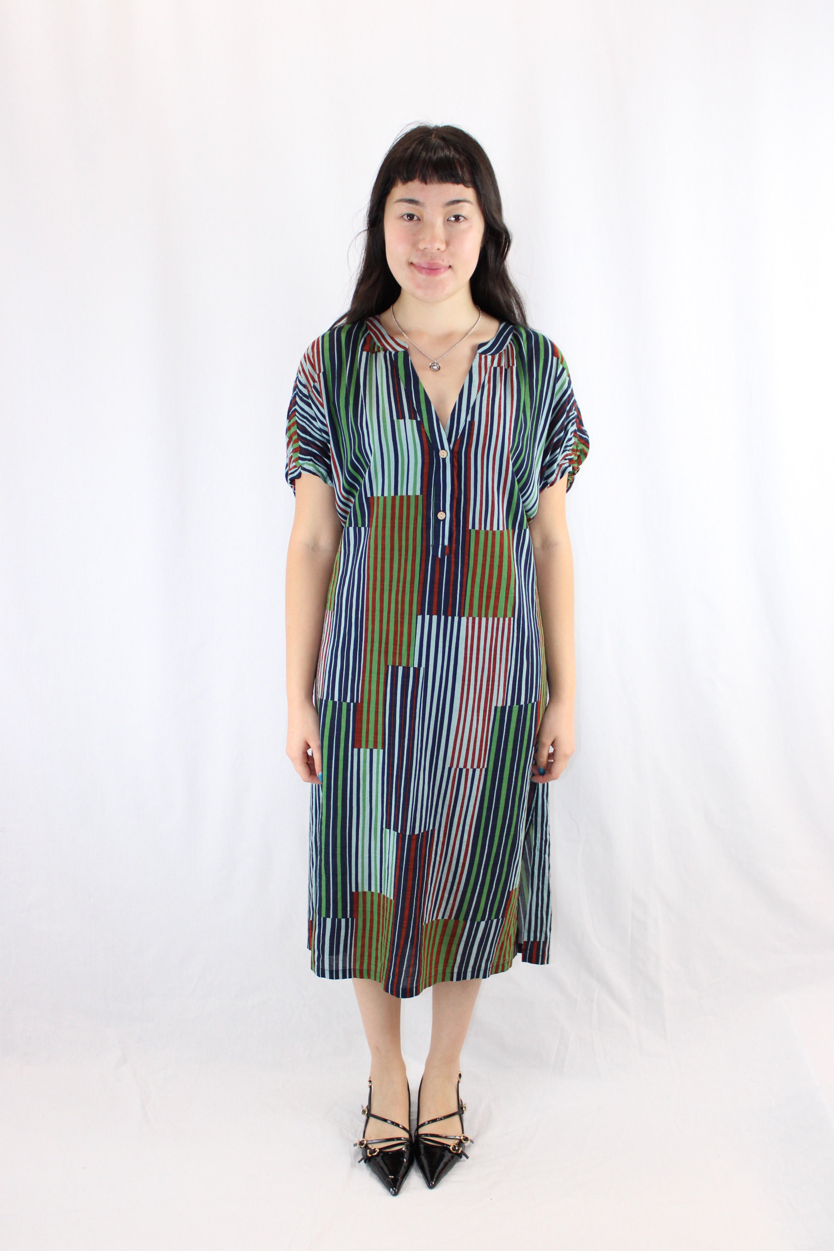 Nice Things Paloma S - Striped Patch Print Tunic Dress