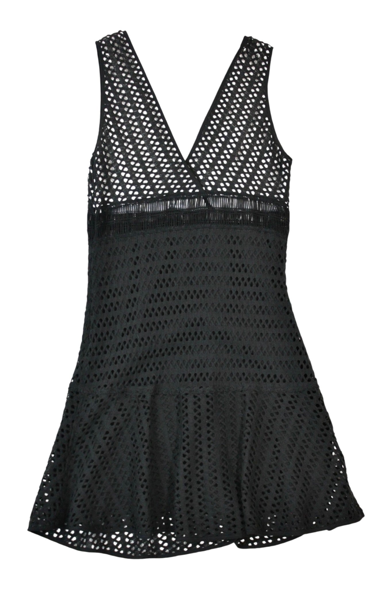 Sandro Paris - Crochet Mesh Mini Dress
