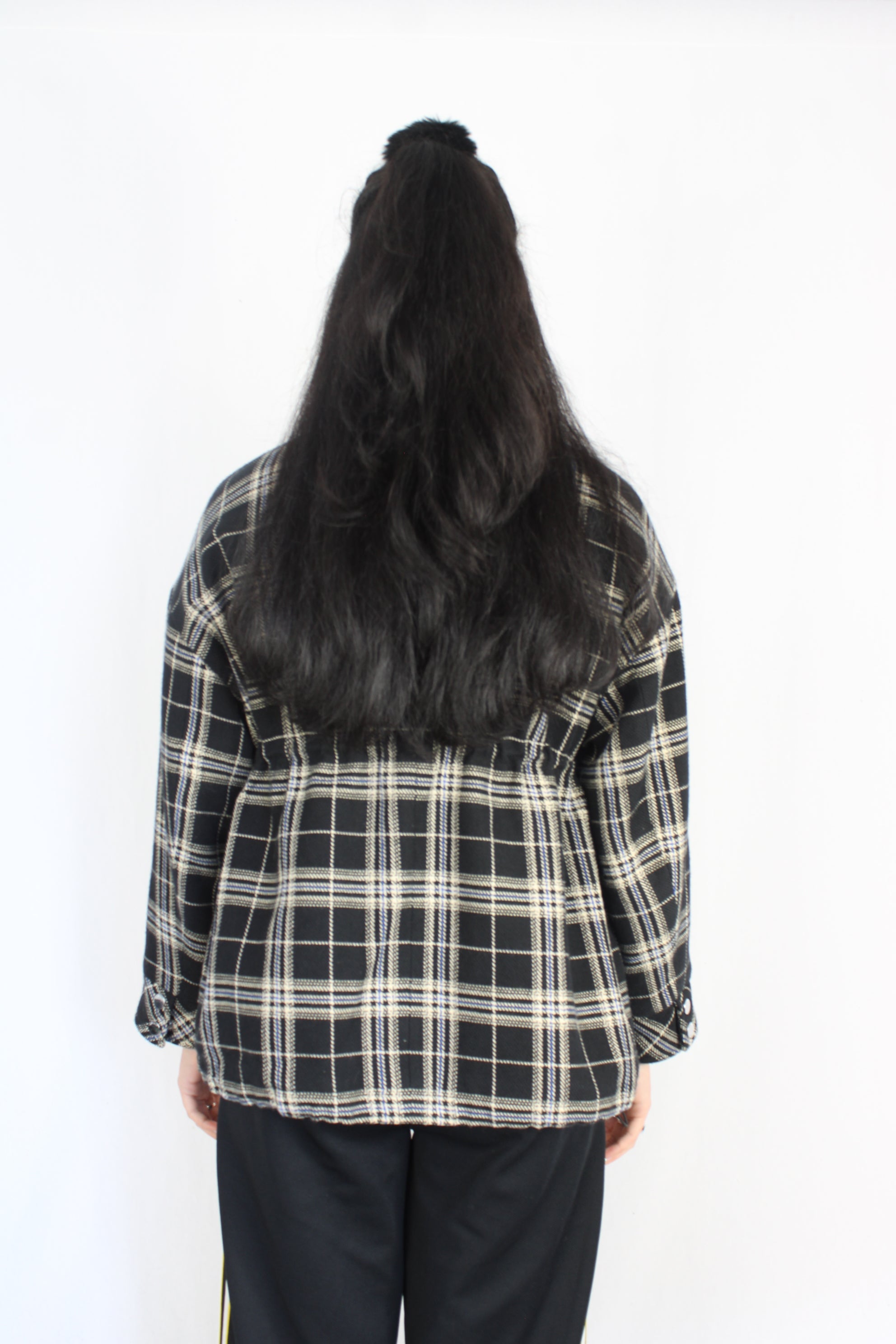 Setirom - Plaid Drawstring Jacket