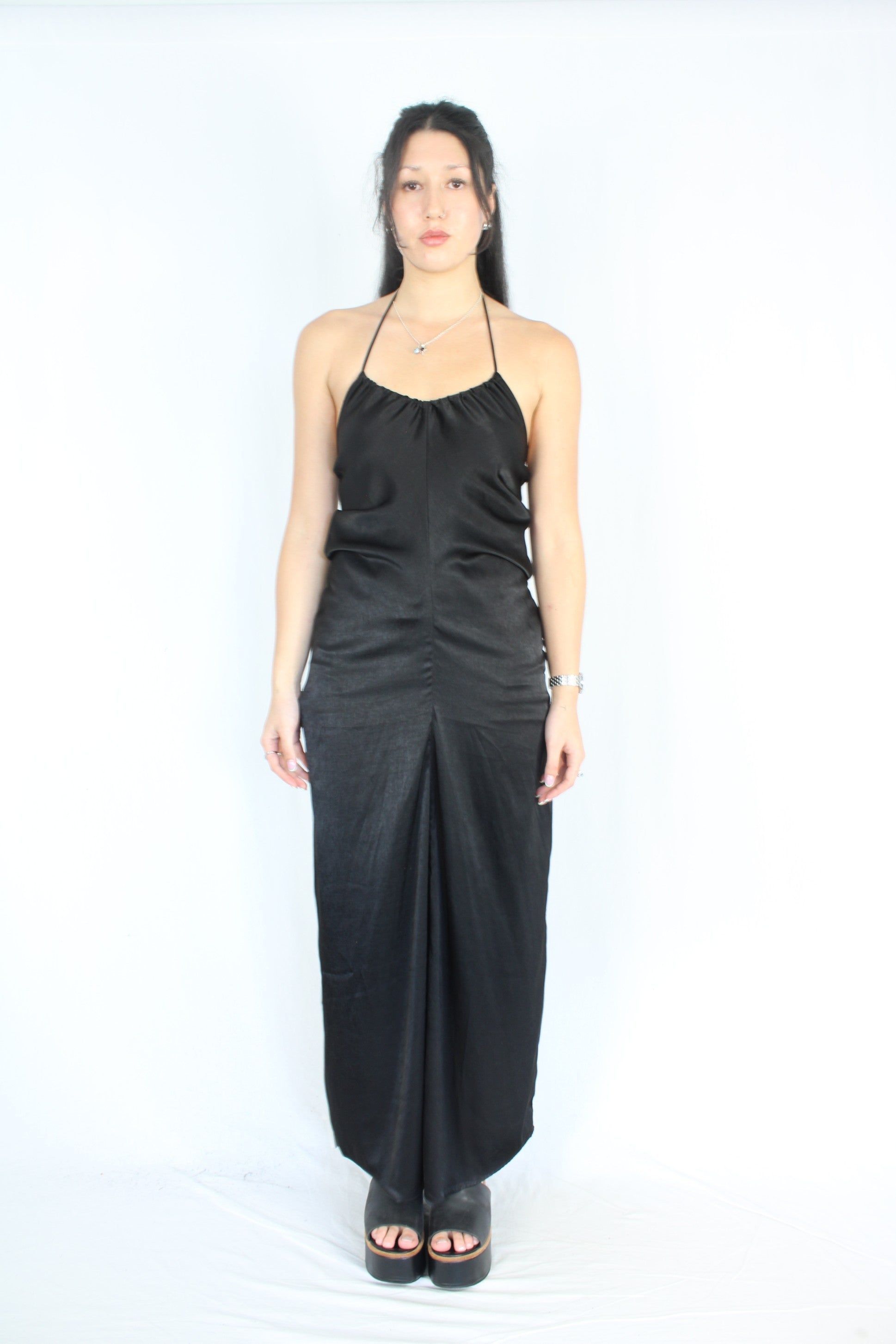 LTRO - Satin Drawstring Dress