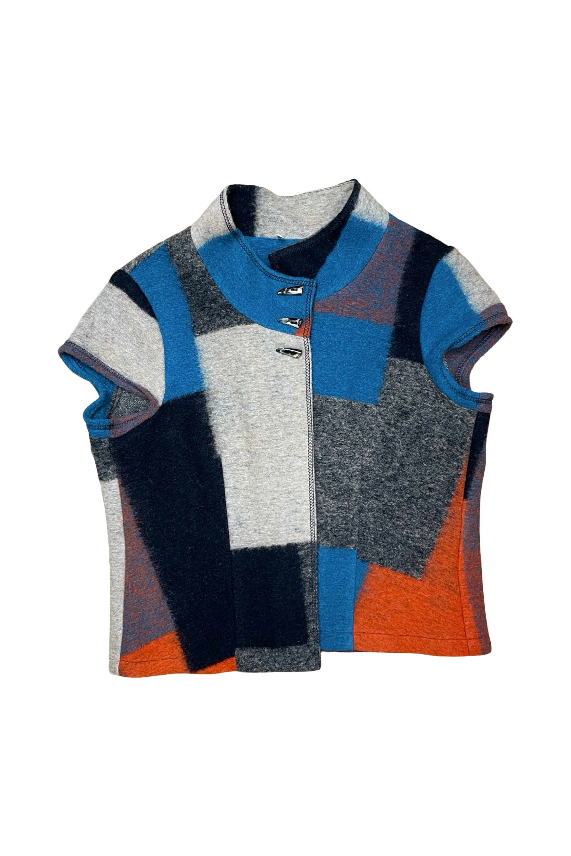 Woolen Short-Sleeve Coat