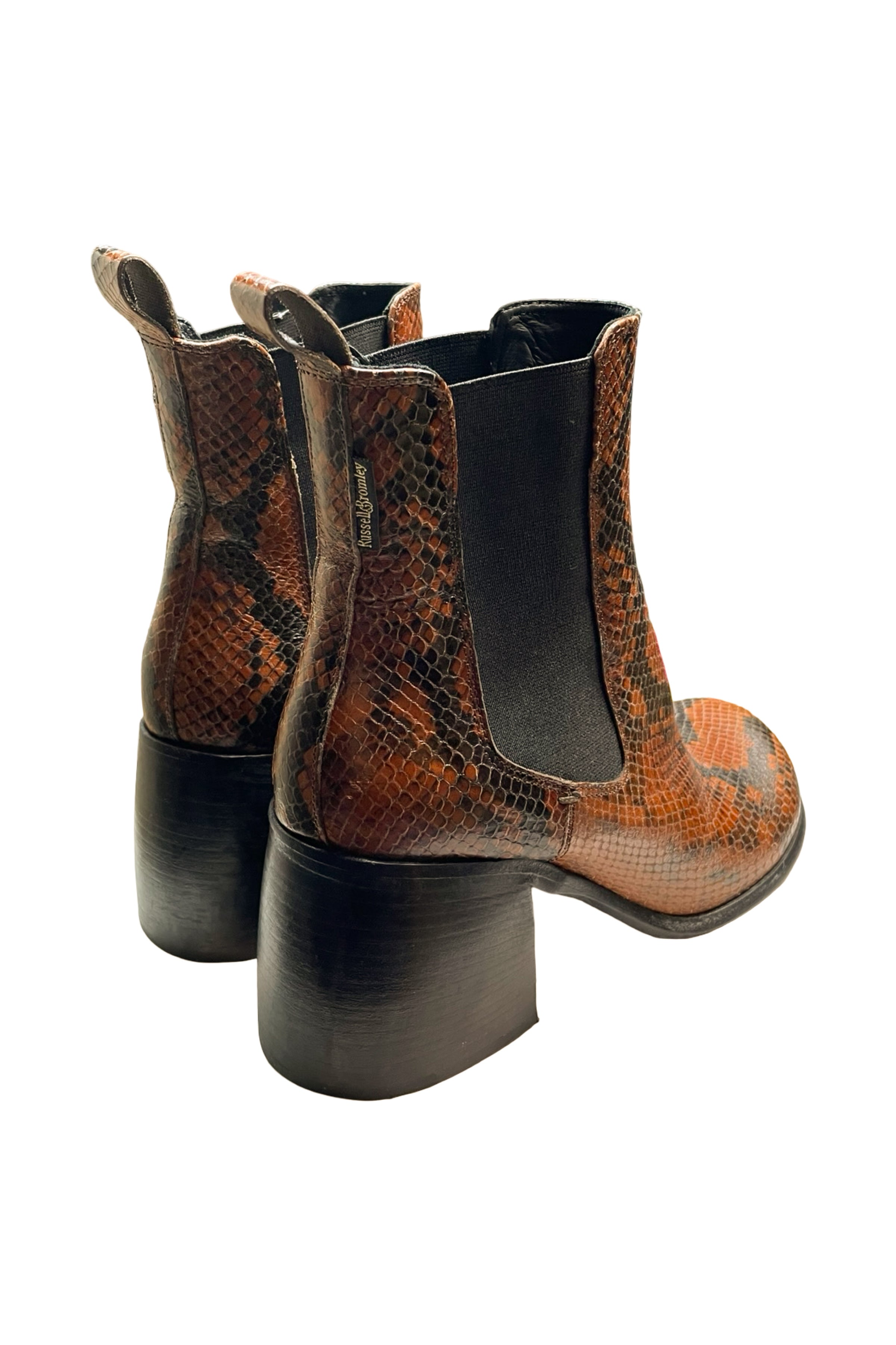 Heeled Snakeskin Boot