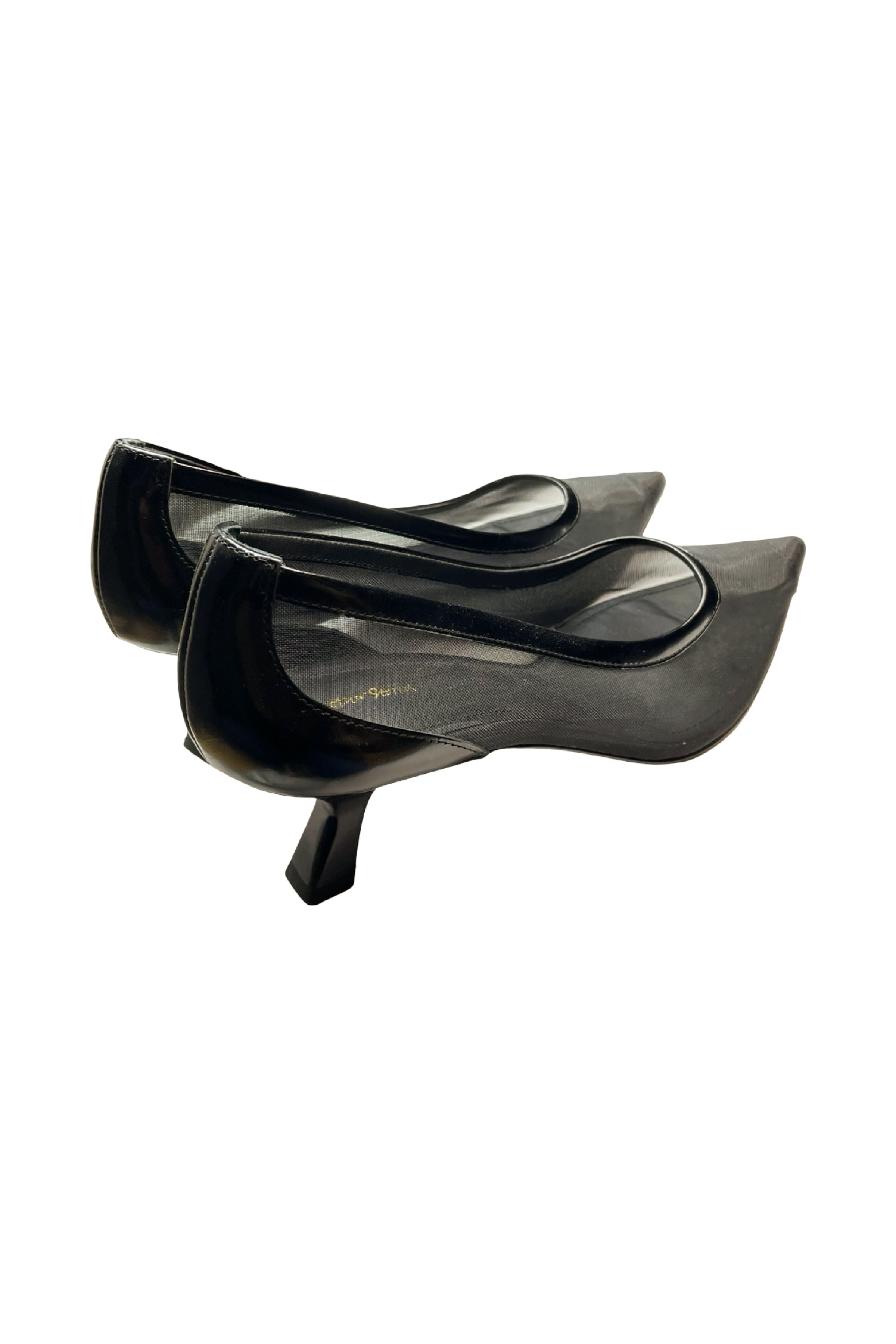 Mesh Pointed Toe Kitten Heel