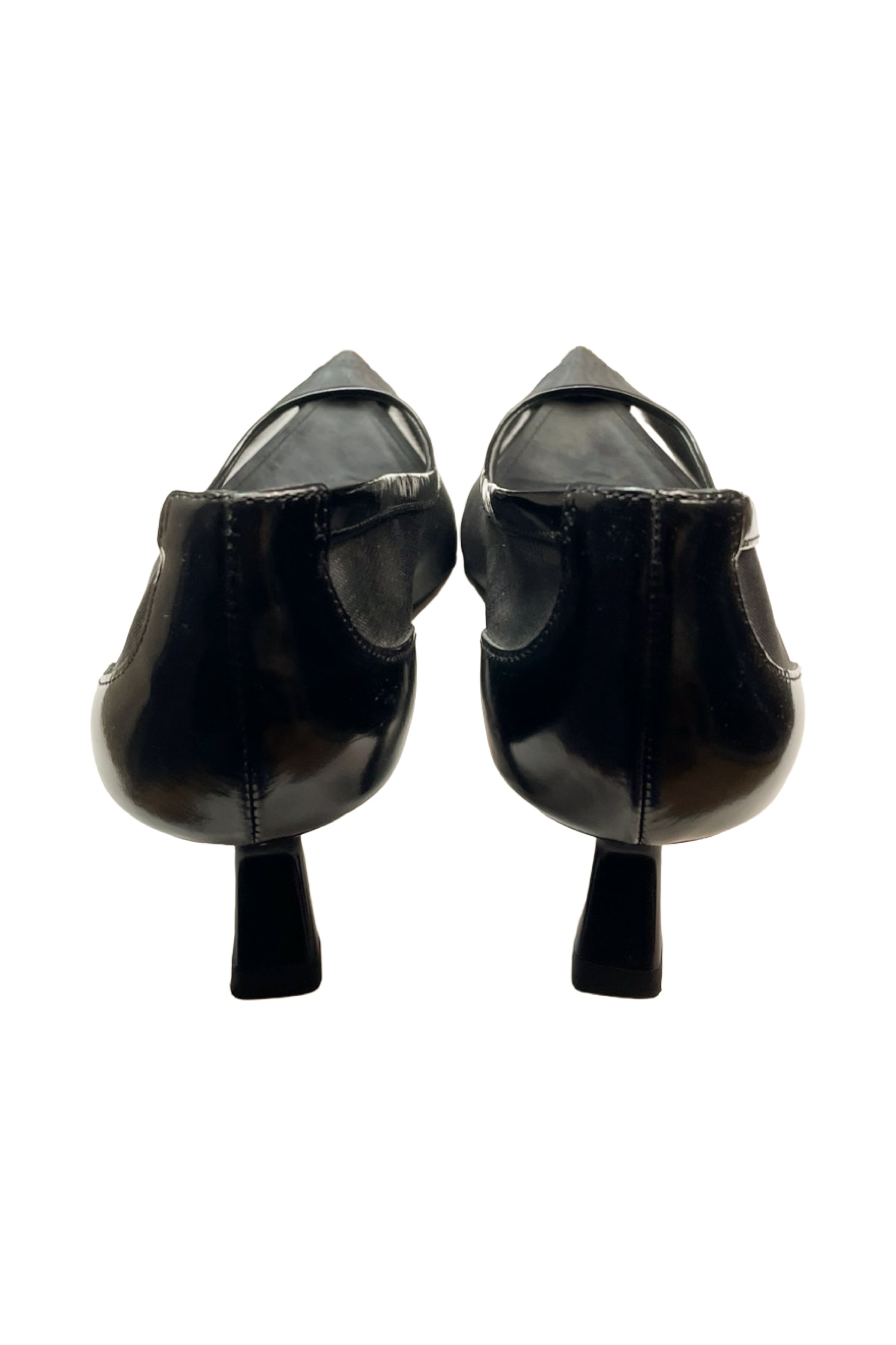 Mesh Pointed Toe Kitten Heel