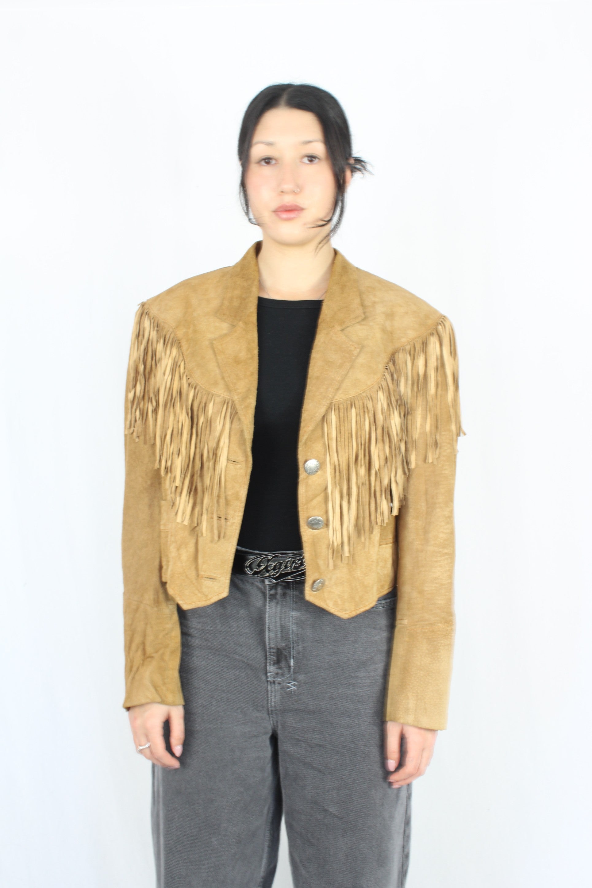 Pioneer - Vintage Cropped Fringe Jacket