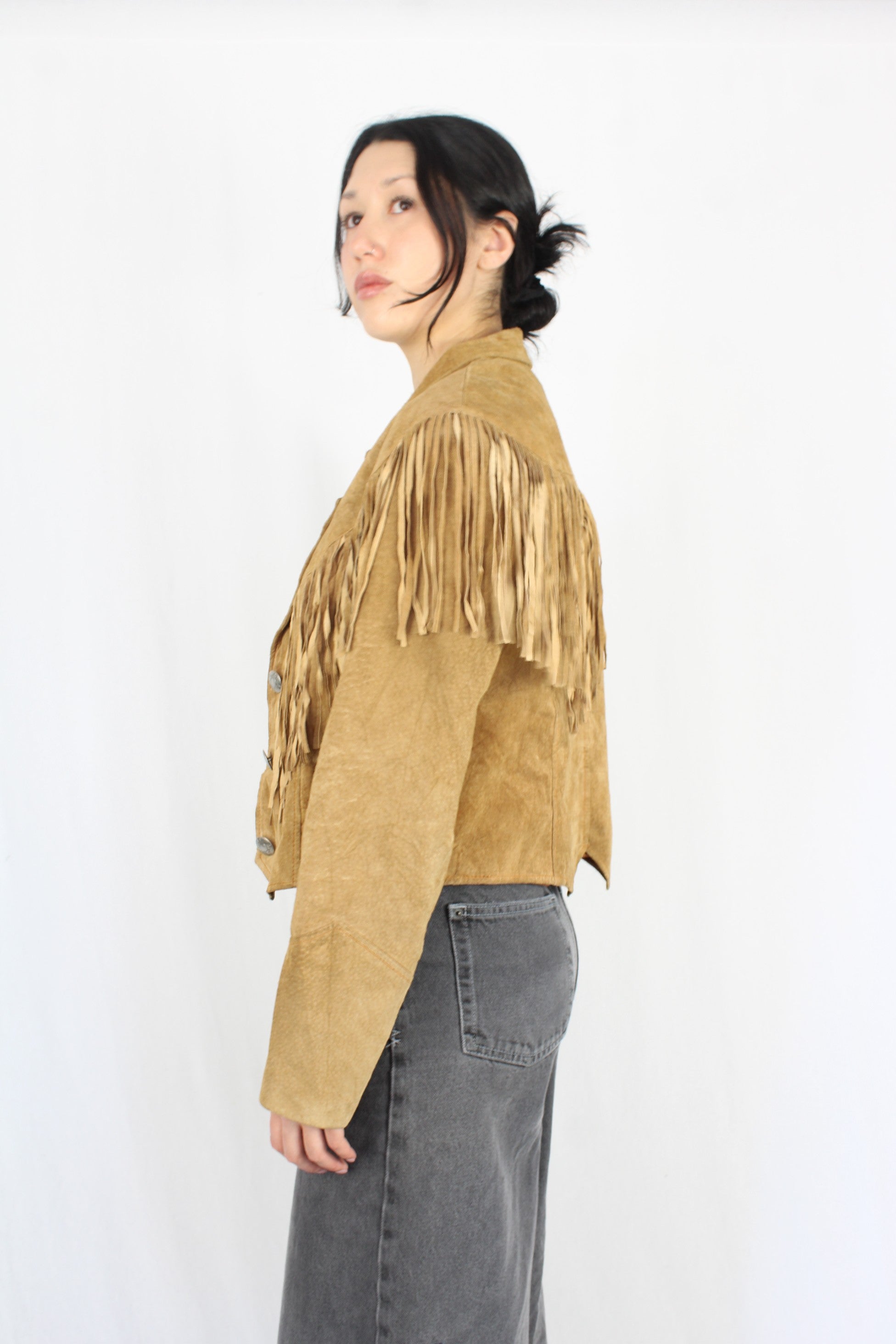 Pioneer - Vintage Cropped Fringe Jacket