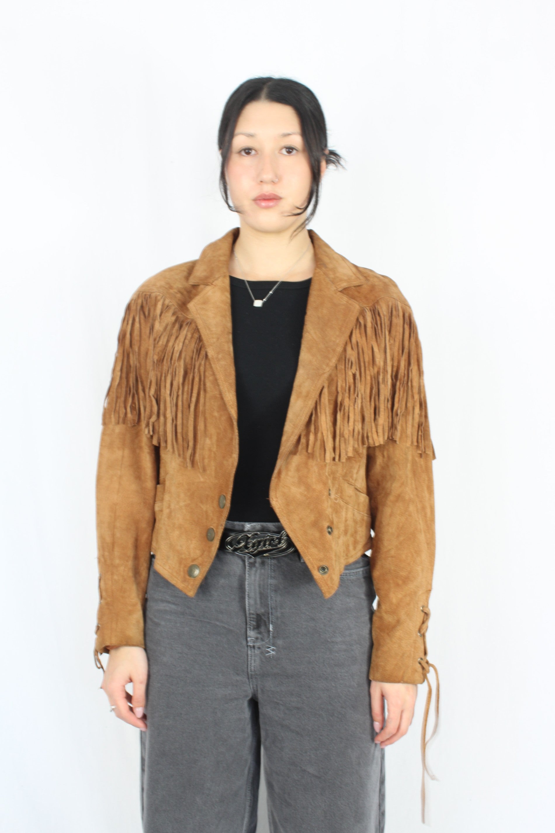 Wilsons - Vintage Suede Fringe Jacket