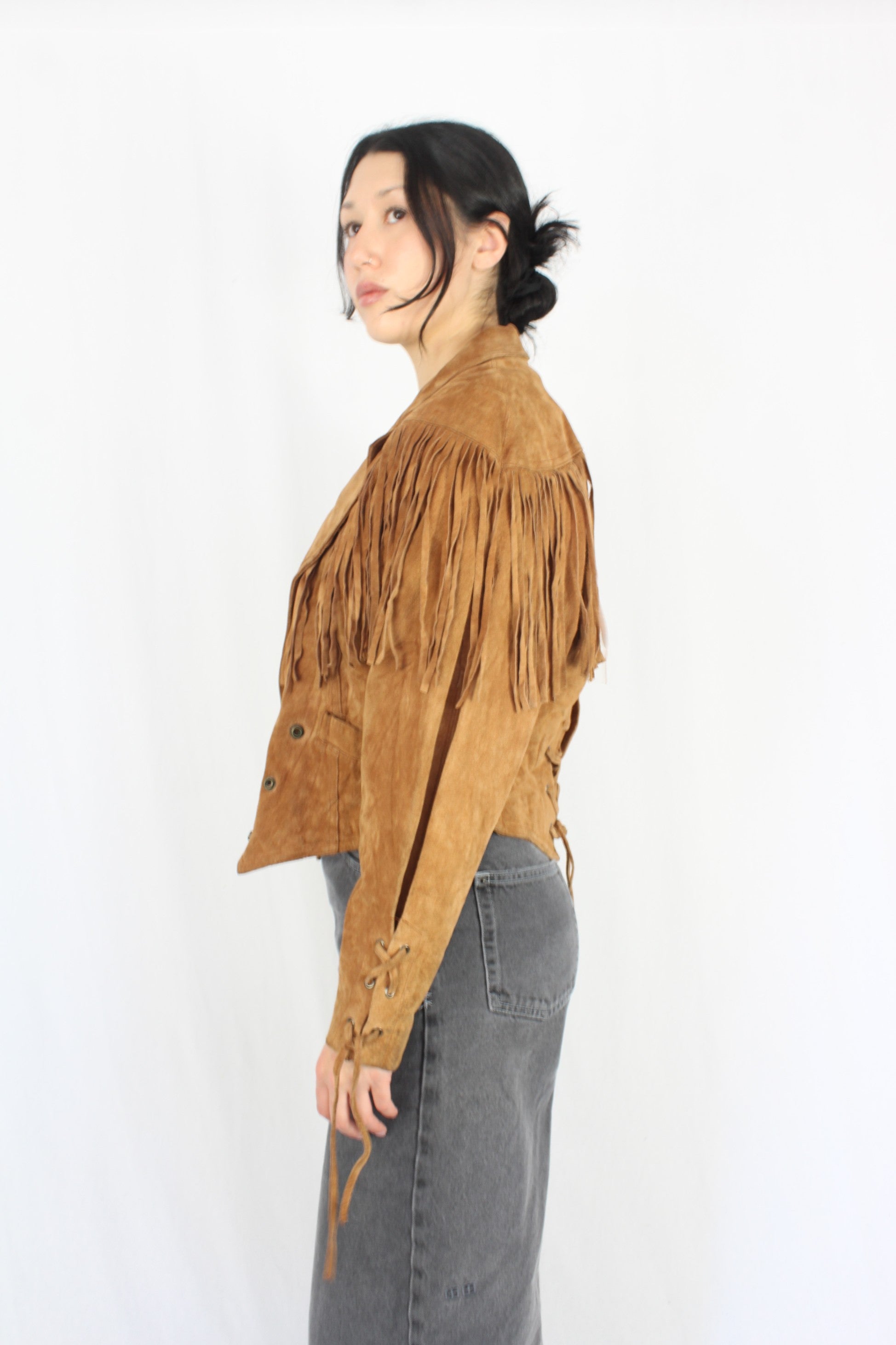 Wilsons - Vintage Suede Fringe Jacket