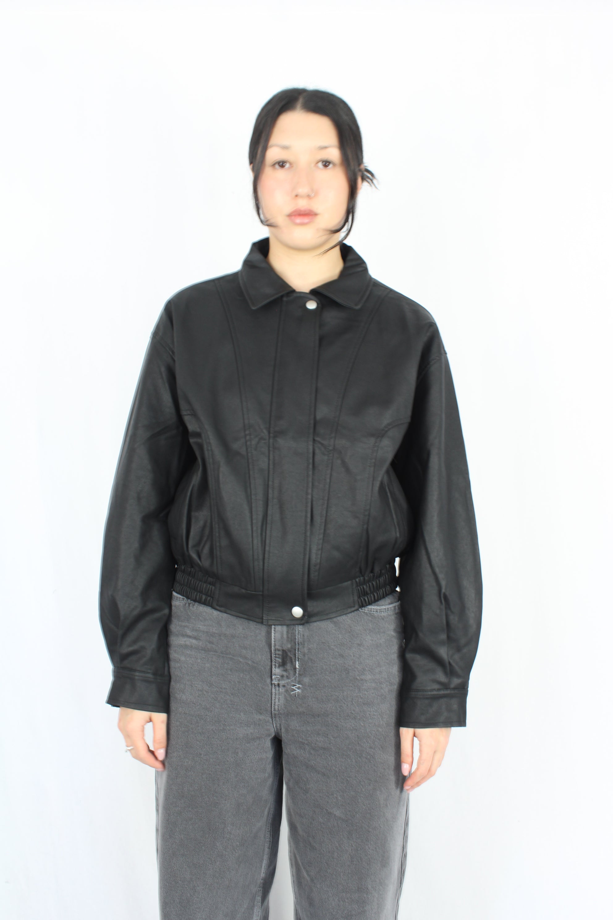 Seven Produce - Pleather Bomber Jacket