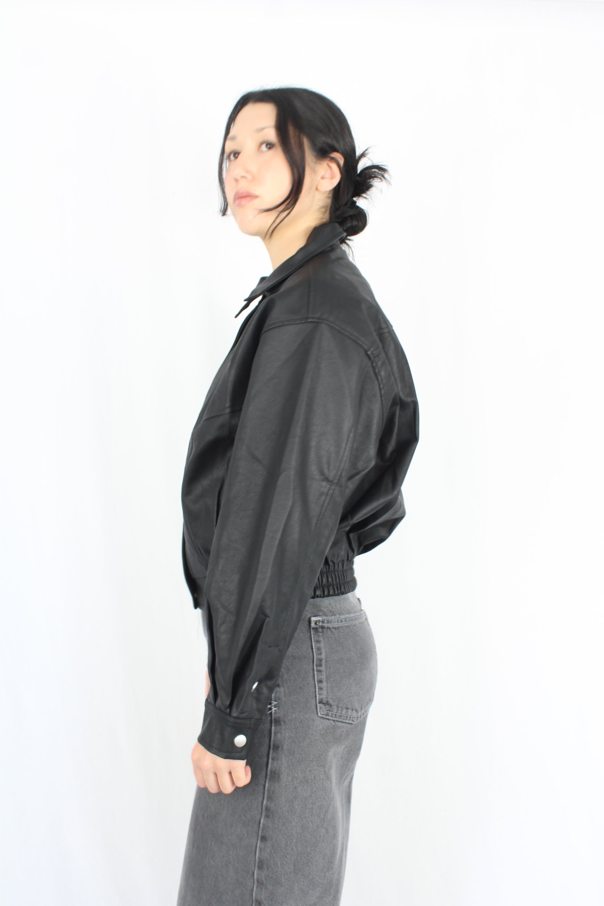 Seven Produce - Pleather Bomber Jacket