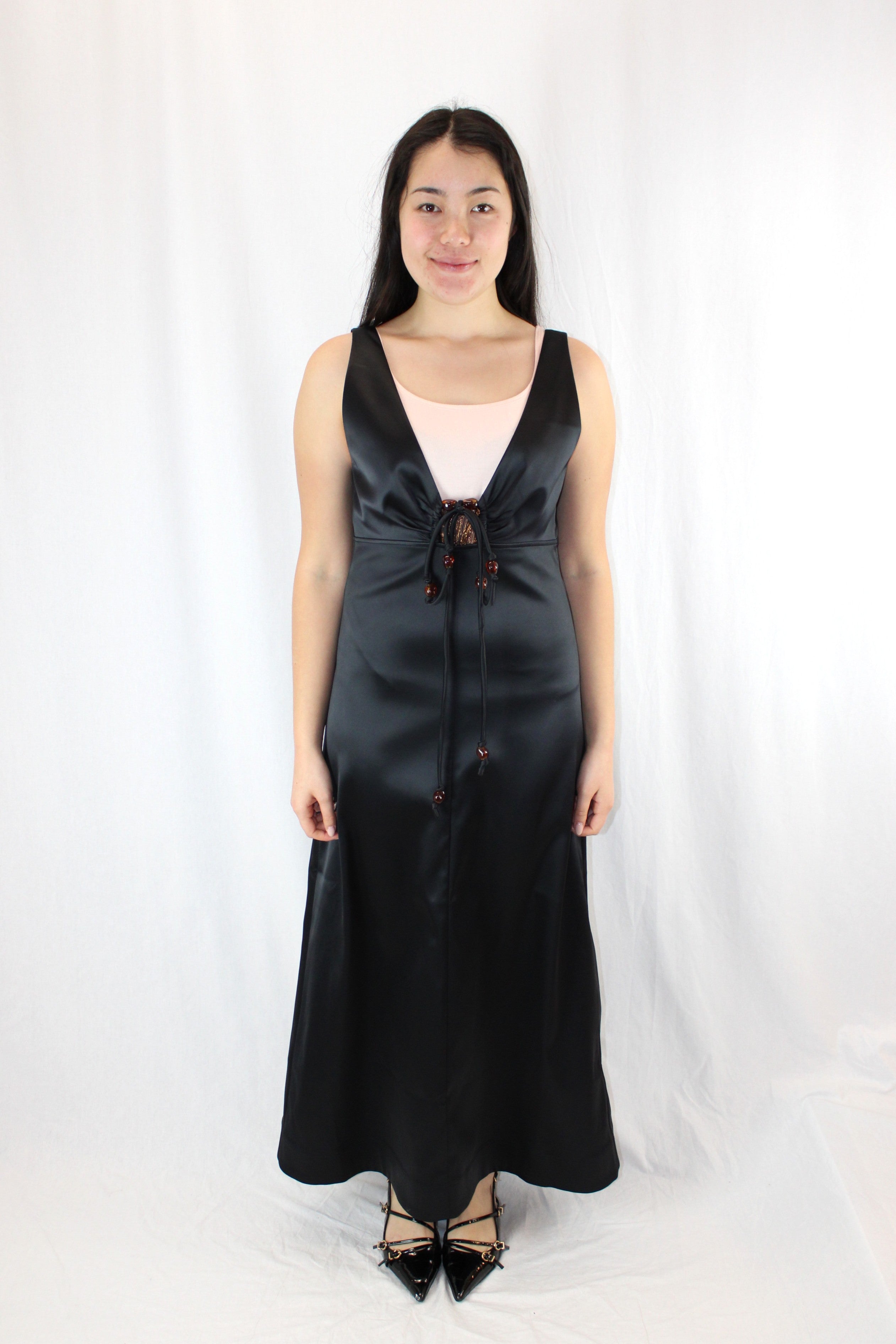 Ganni - NWT Double Satin Halter Neck Dress