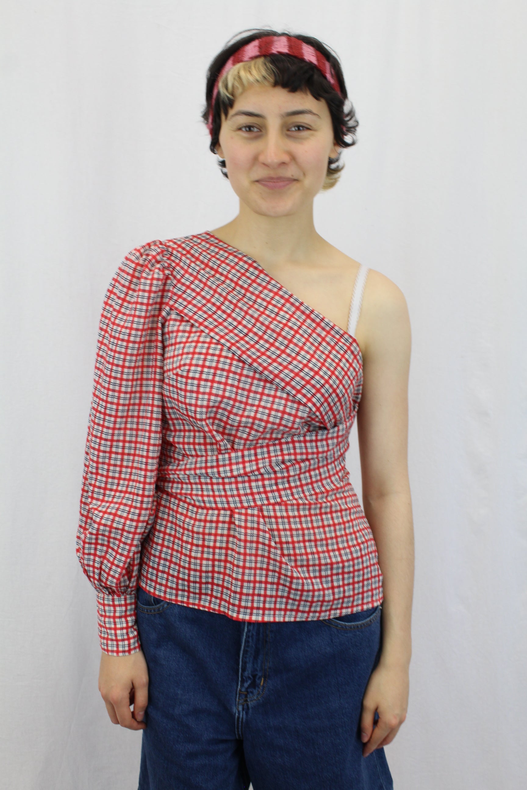 C/MEO Collective - Plaid Off The Shoulder