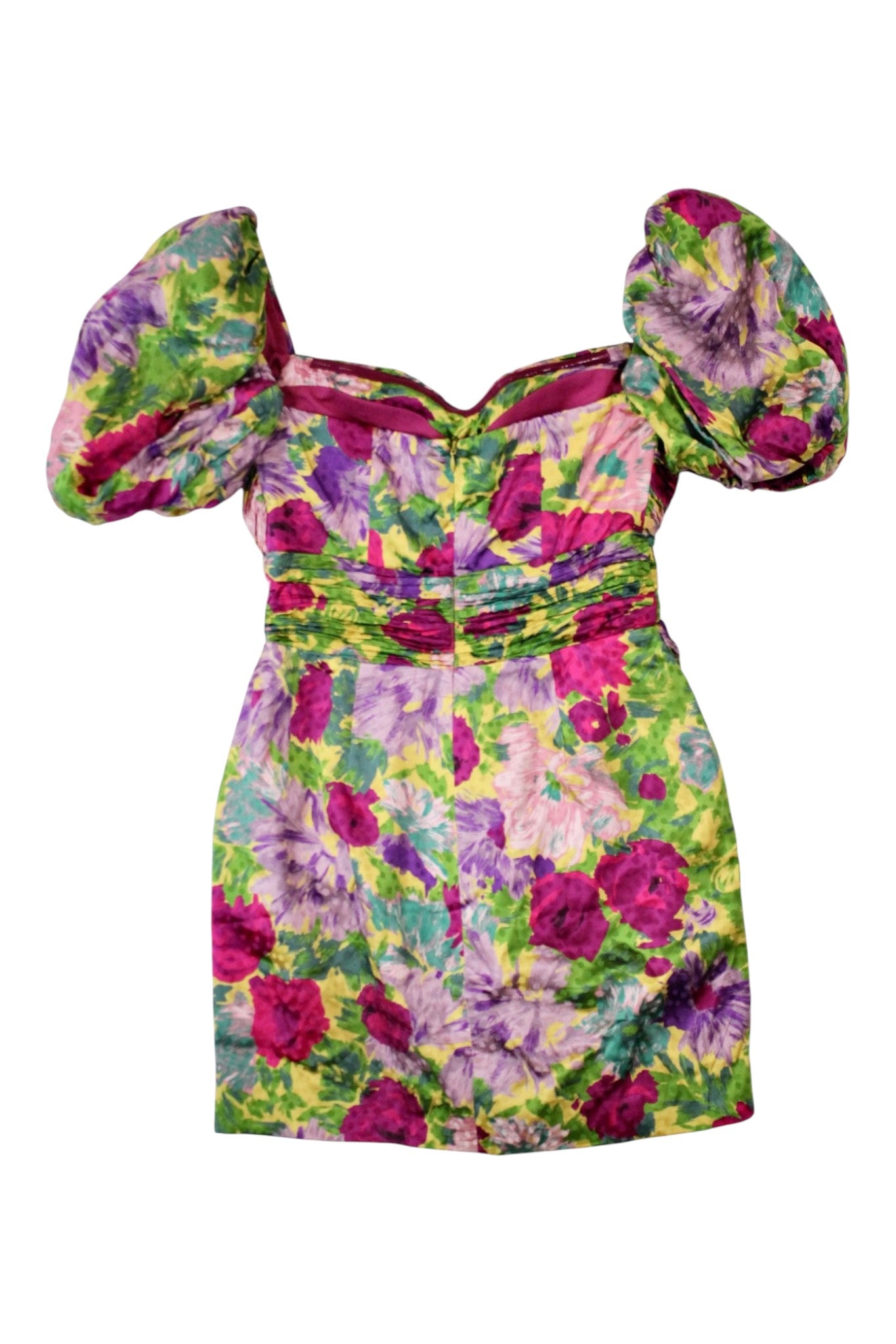 Ronny Kobo - Satin Floral Mini Dress