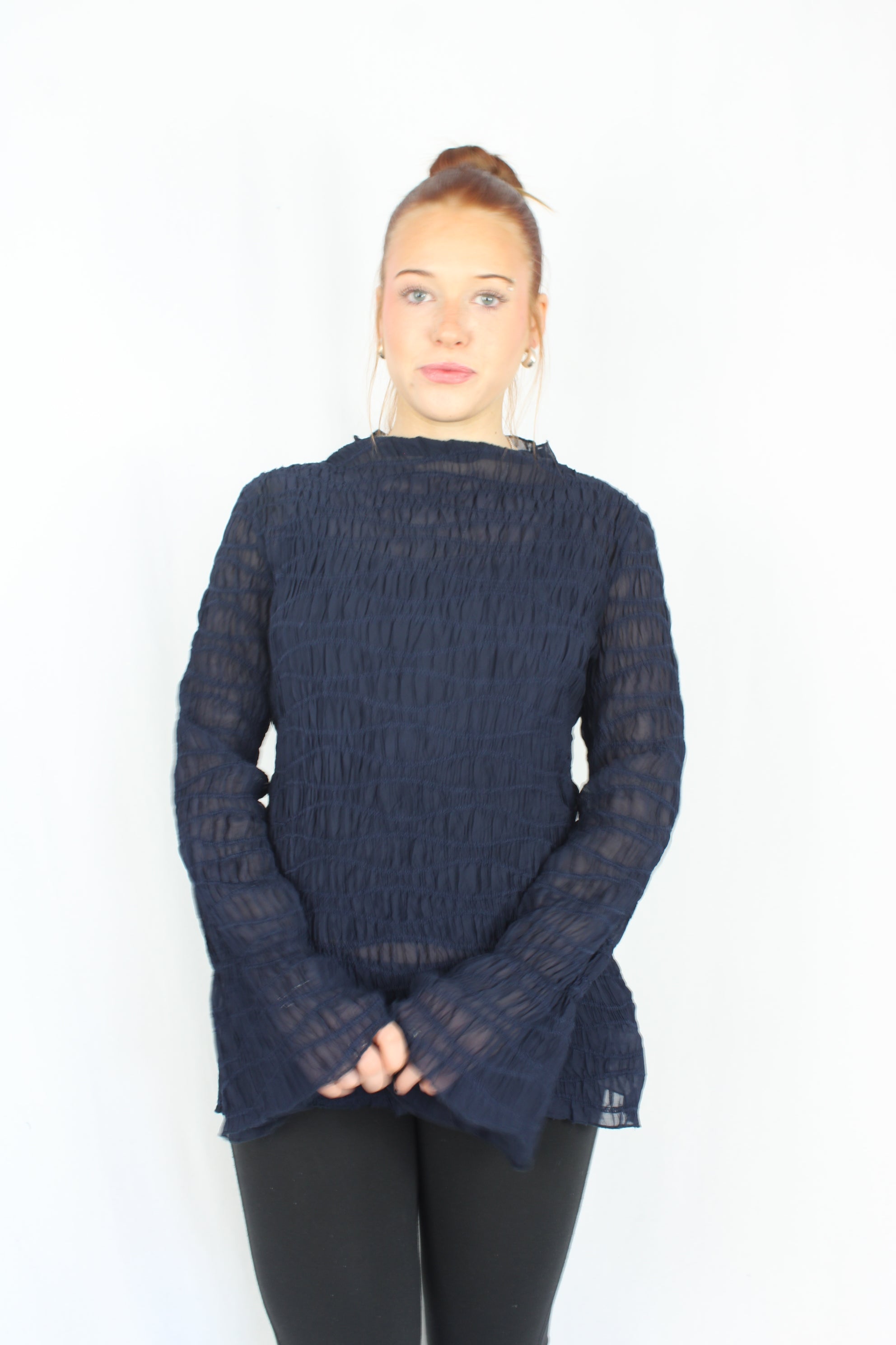 Moochi - Sheer Ruched Top