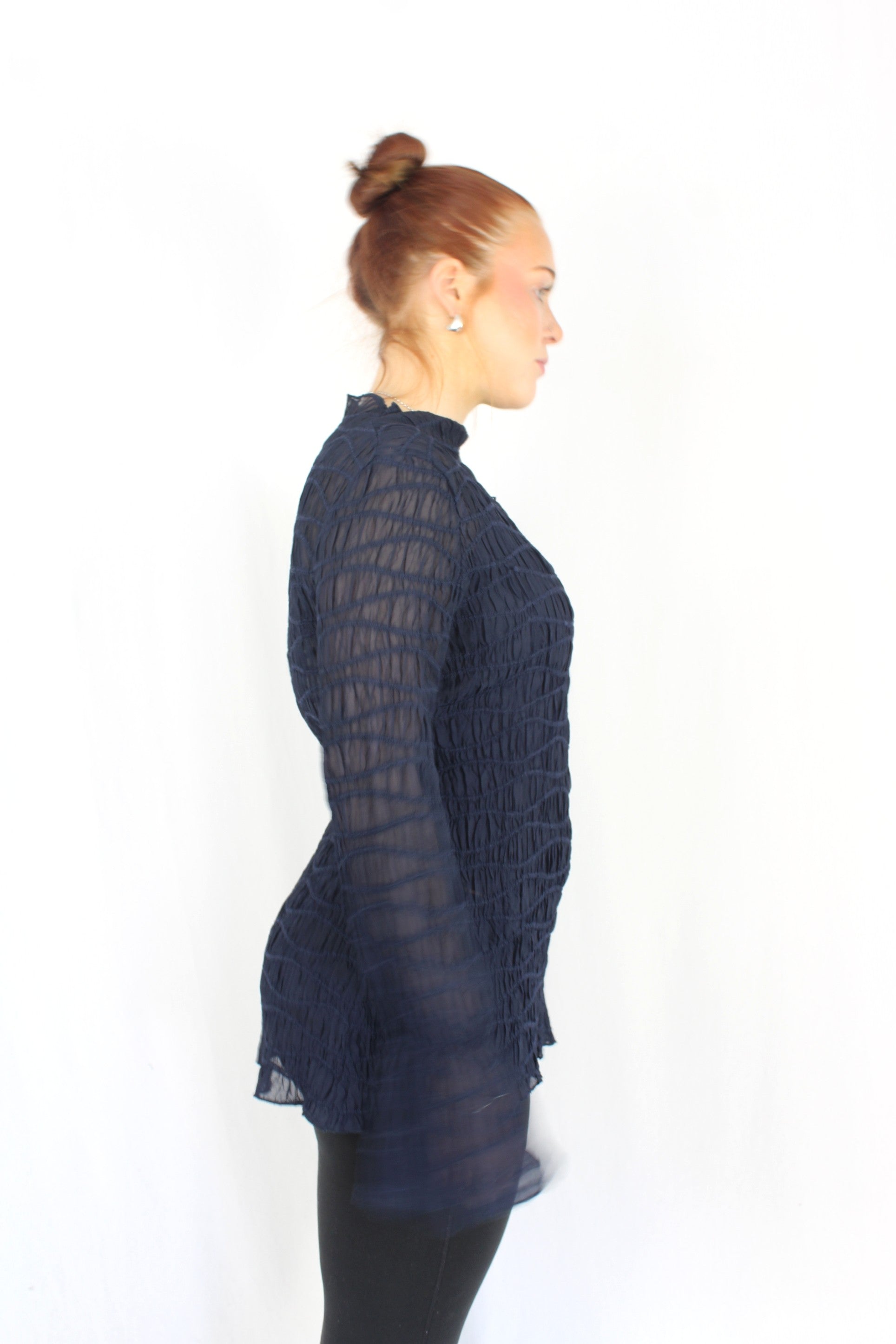 Moochi - Sheer Ruched Top
