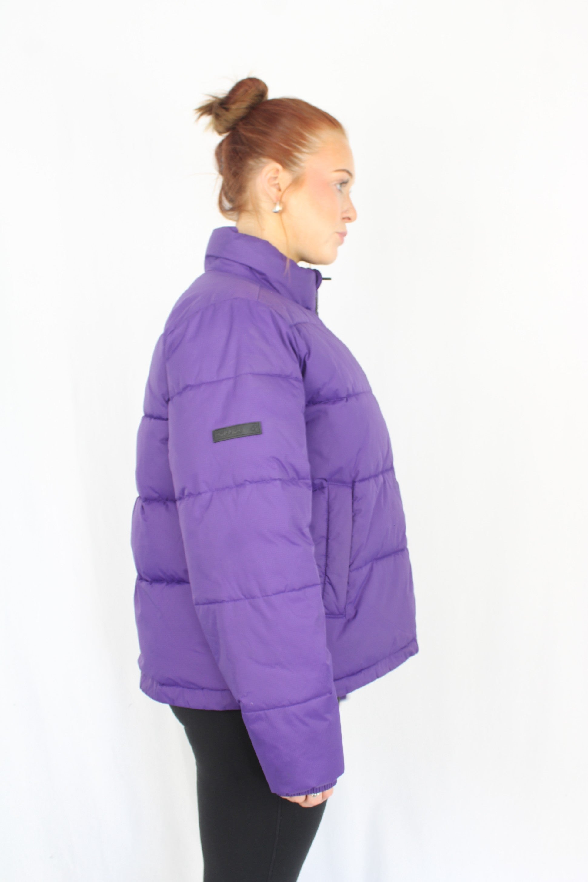 Huffer - Purple Track Puffer Jacket