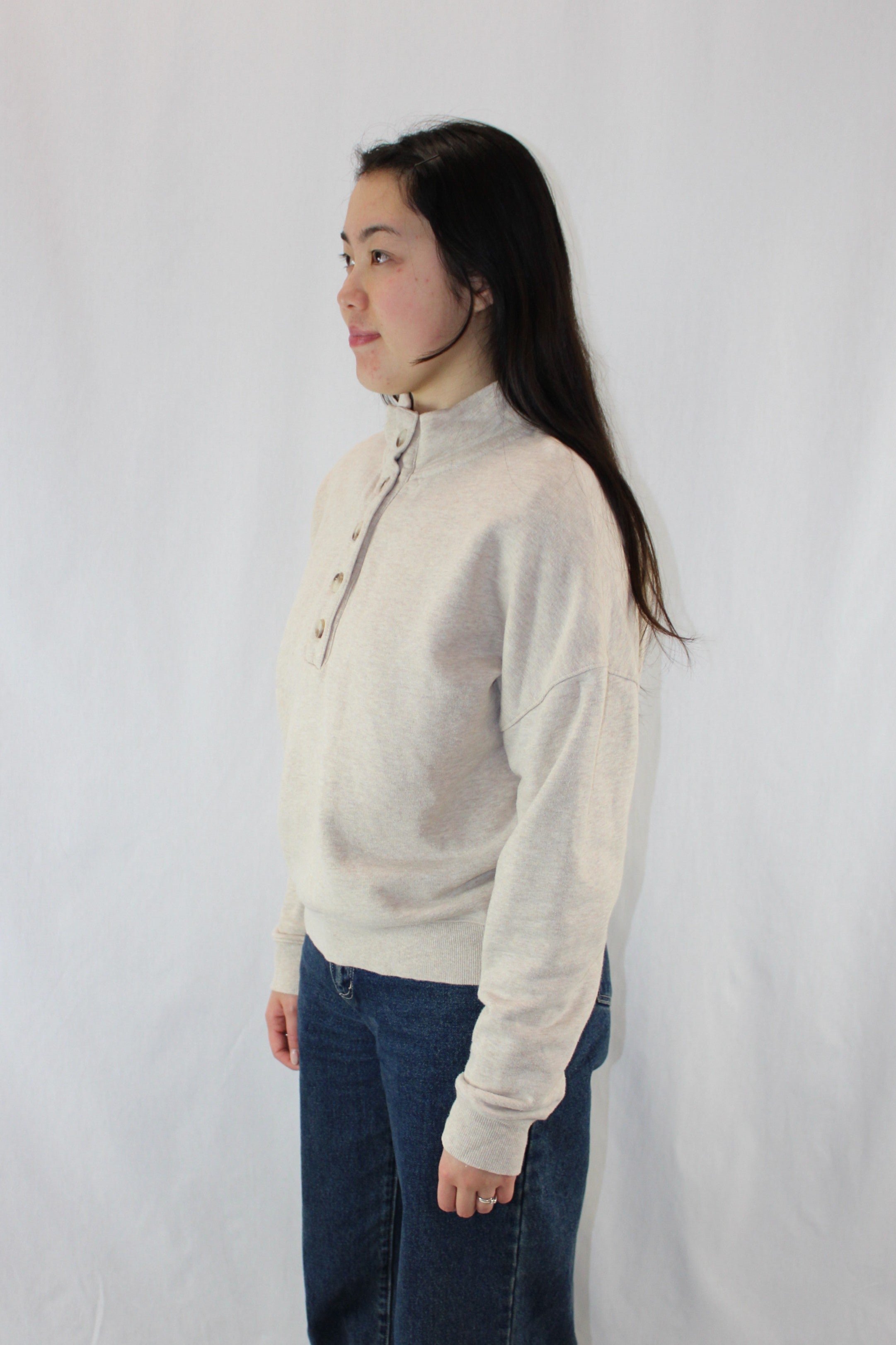 Seed - Cotton Rib Funnel Neck Sweat