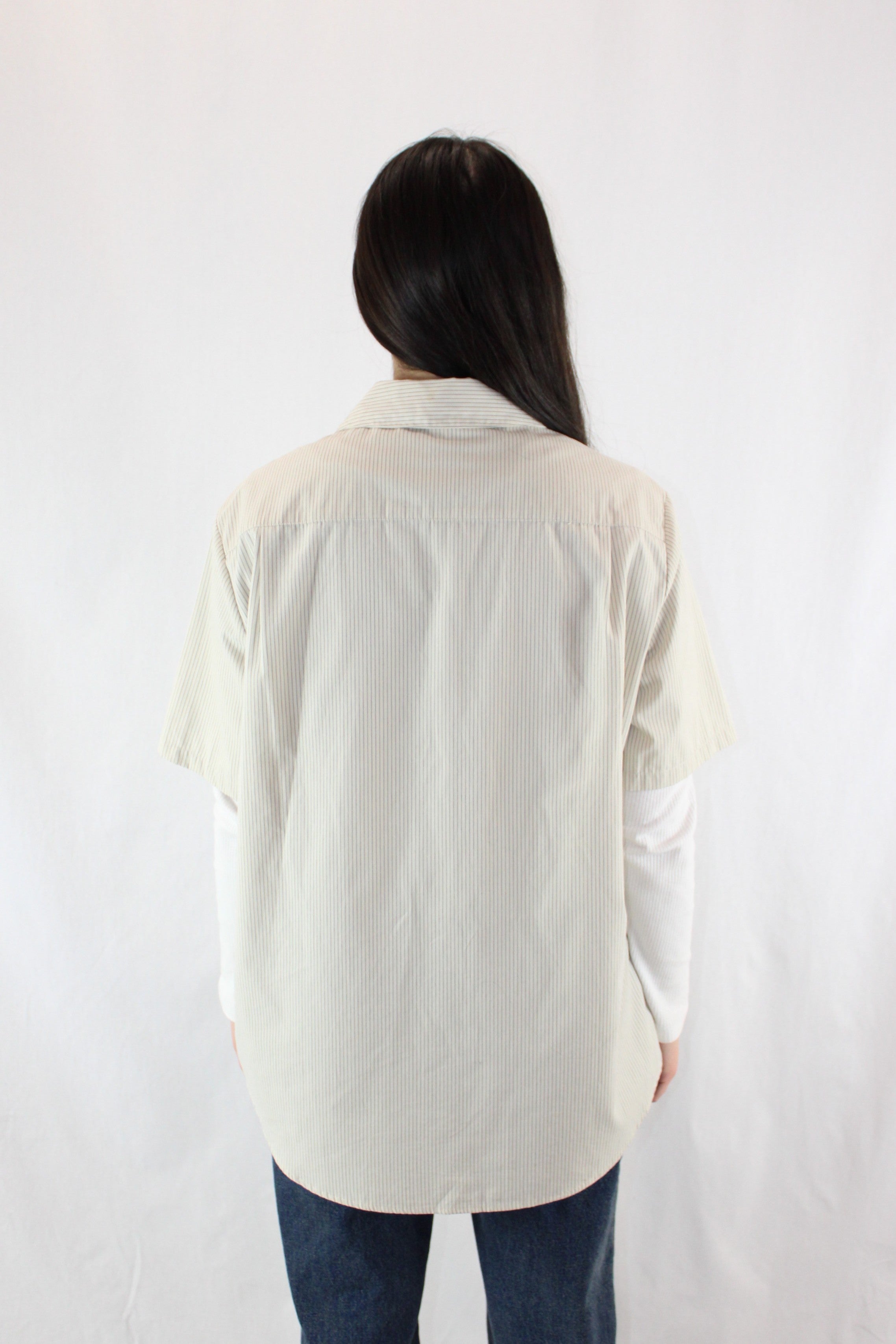 Dear Dylan - Pinstripe Short-Sleeve Shirt