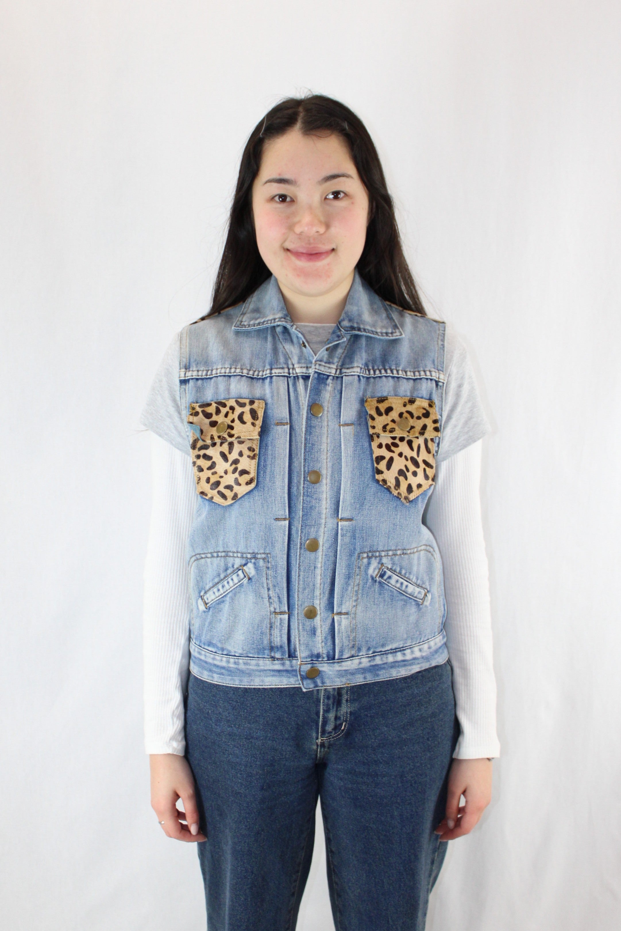 One Teaspoon - Leopard Denim Vest