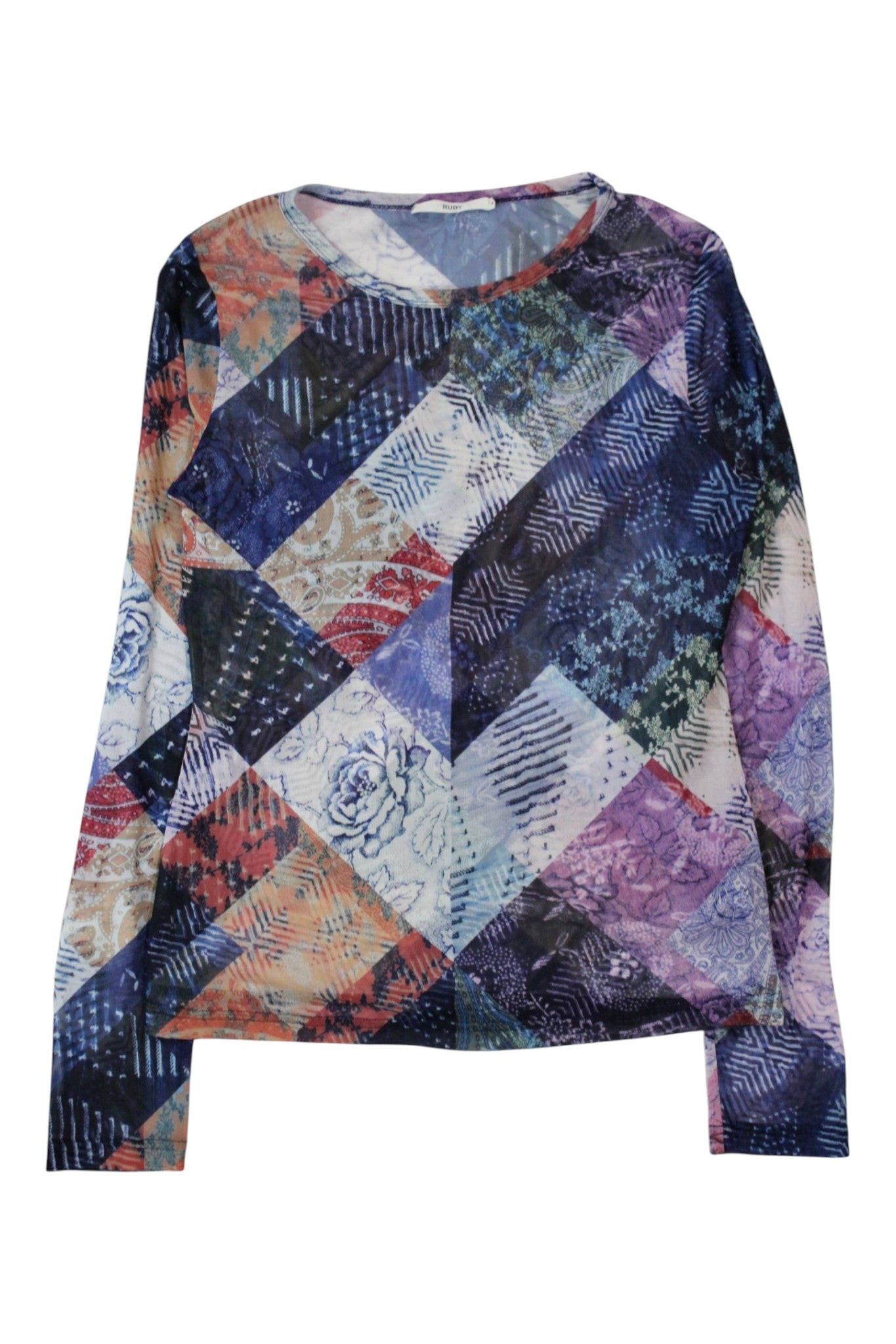 RUBY - Patterned Mesh Top
