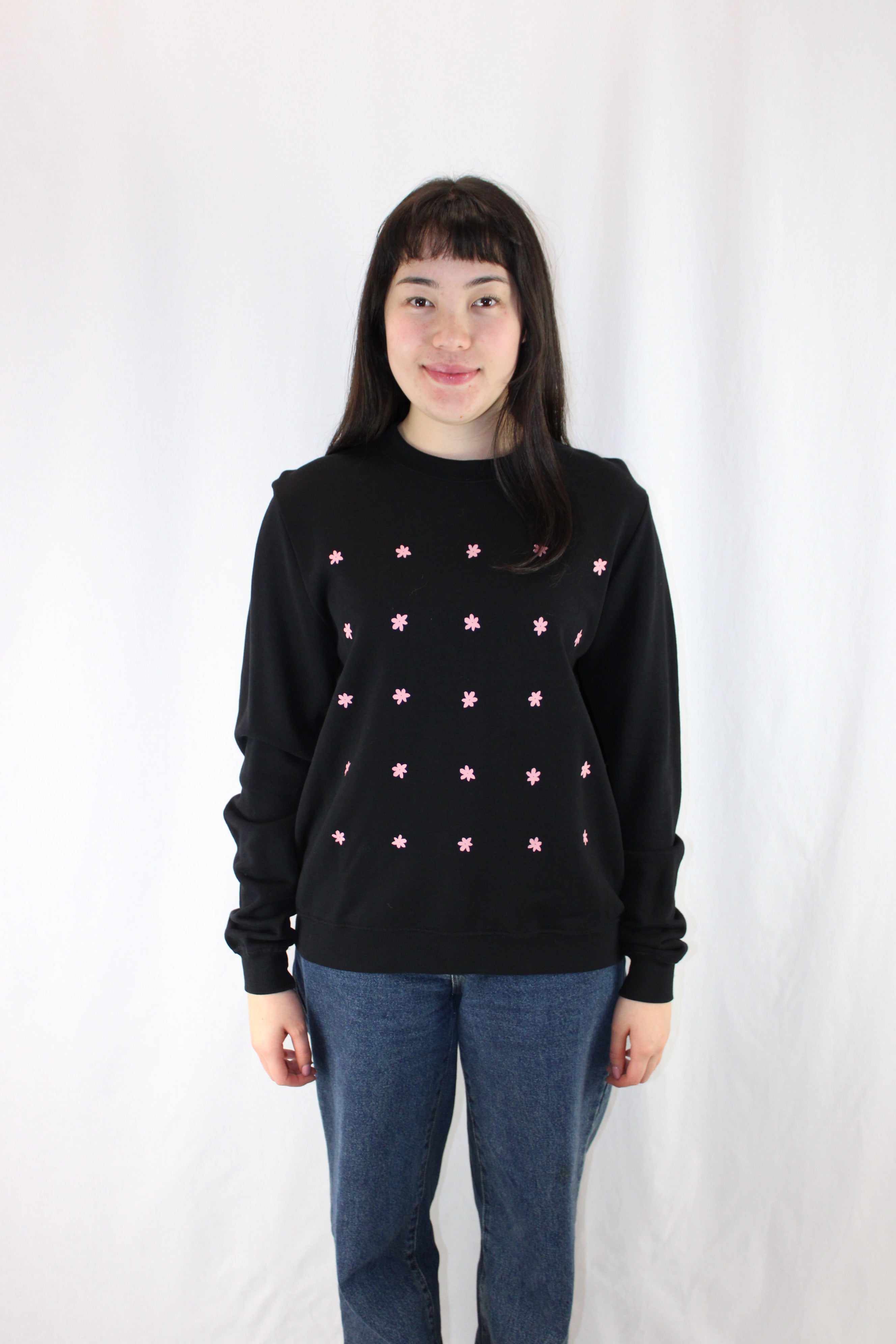Kowtow - Pink Daisy Print Crew