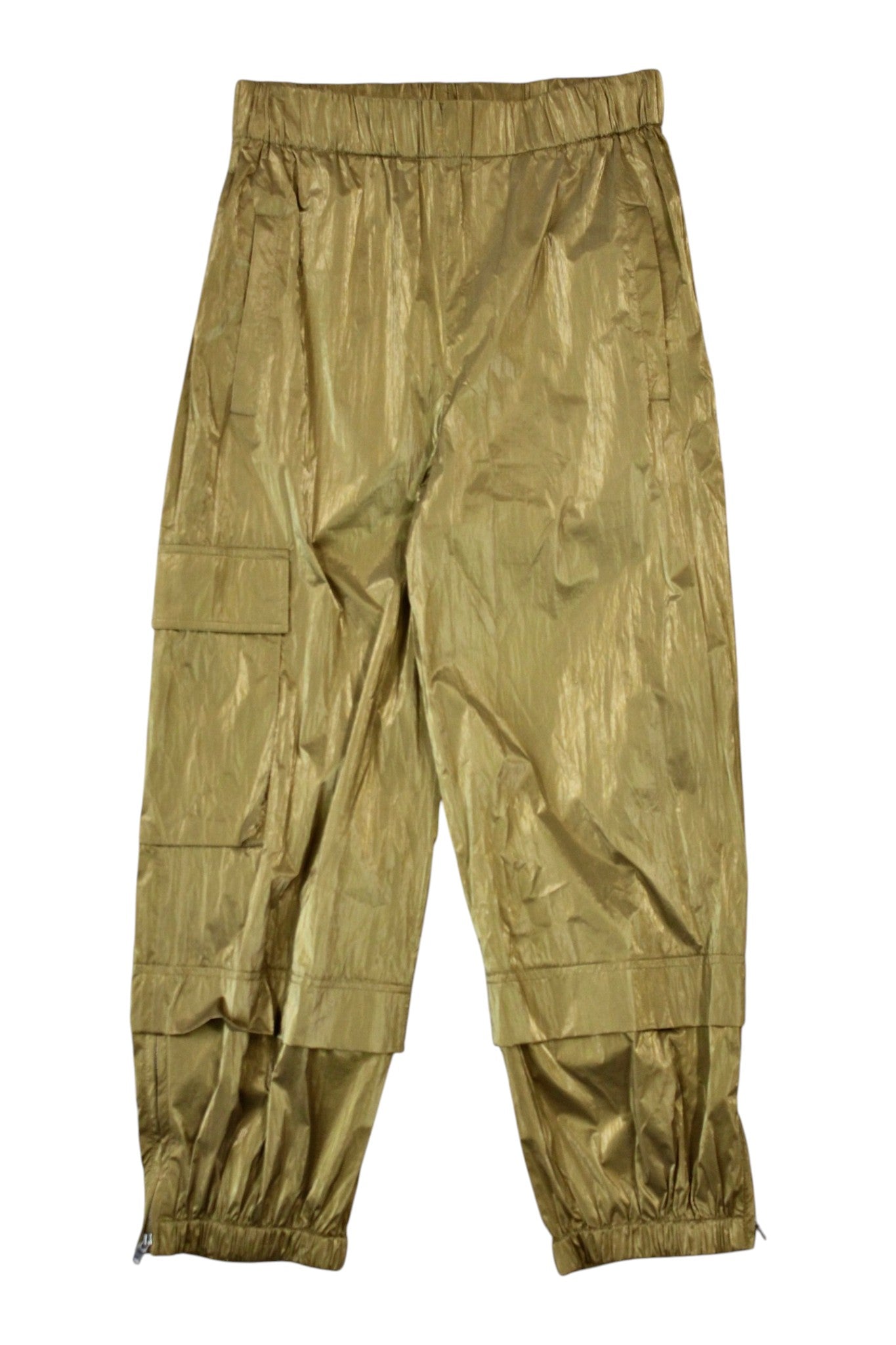 Tibi - Gold Nylon Track Pants