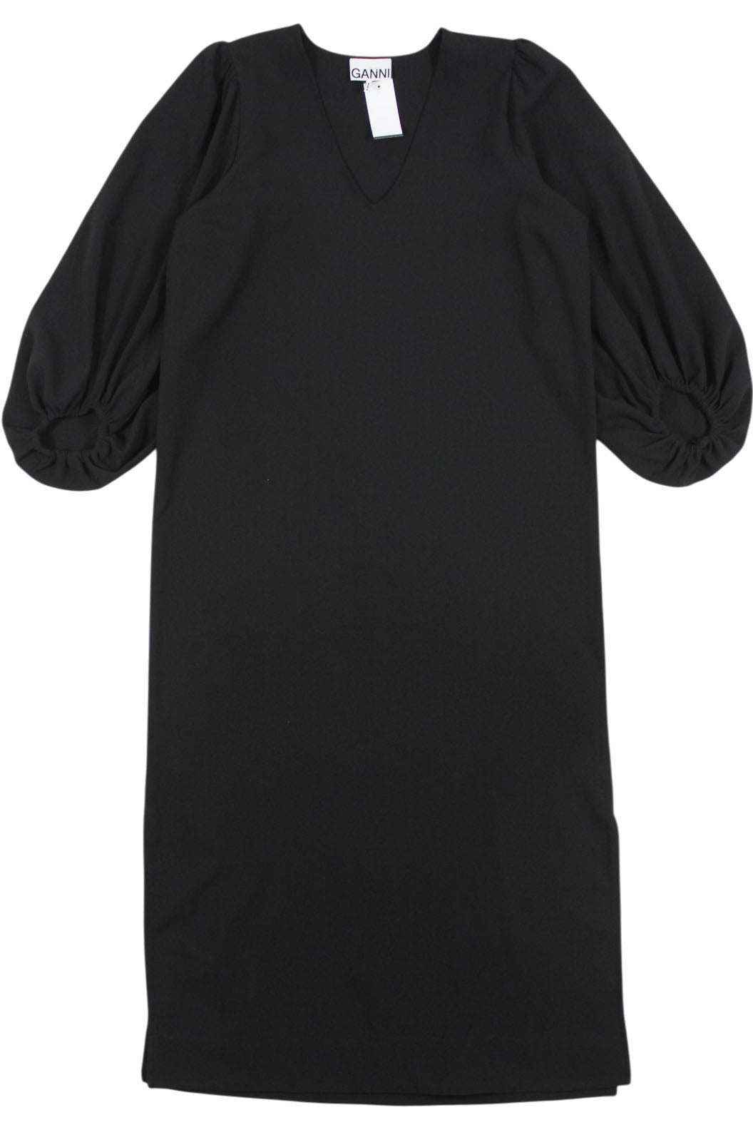 Ganni - V Neck Midi Dress