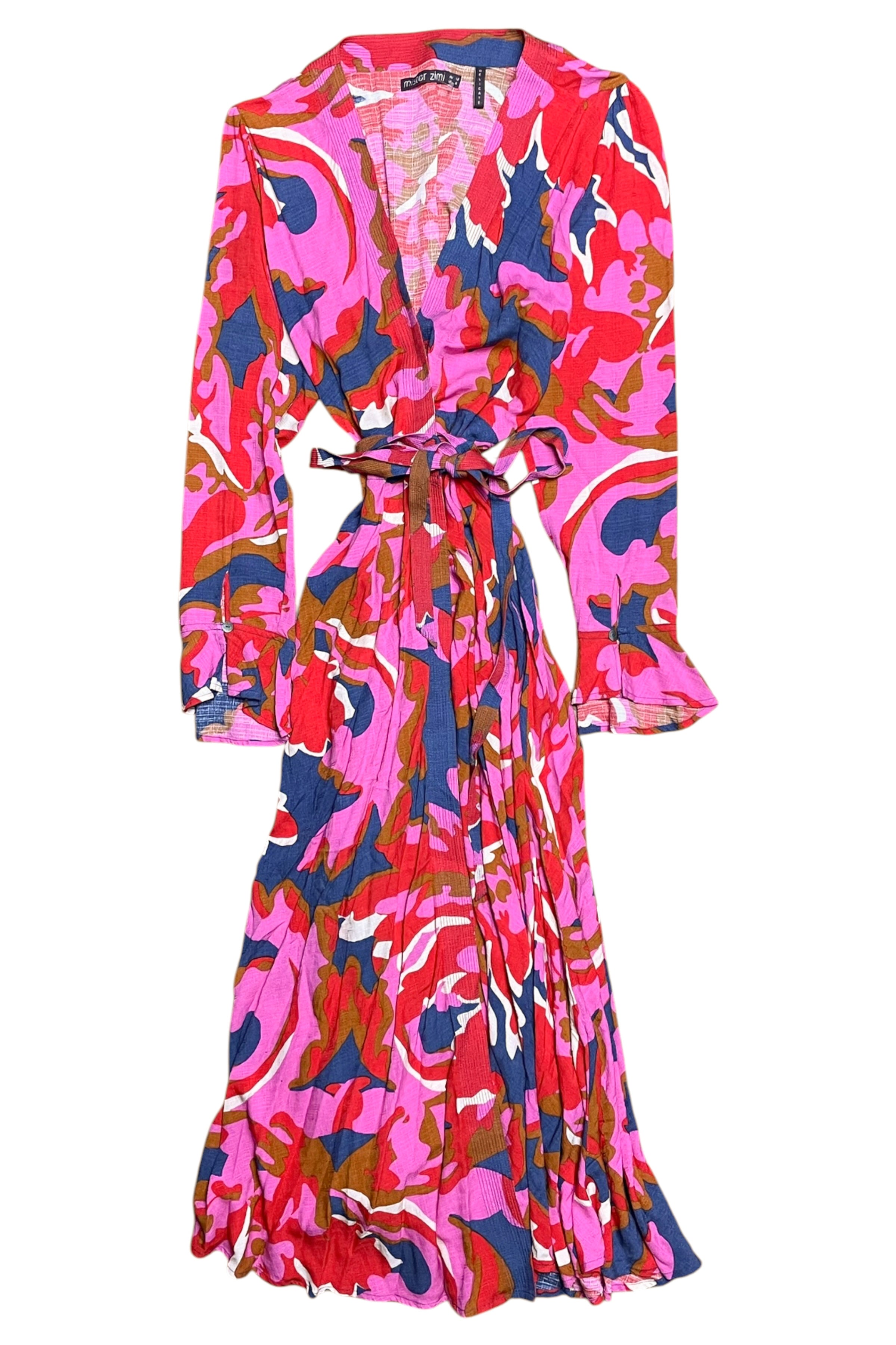 Colourful Flowy Wrap Dress