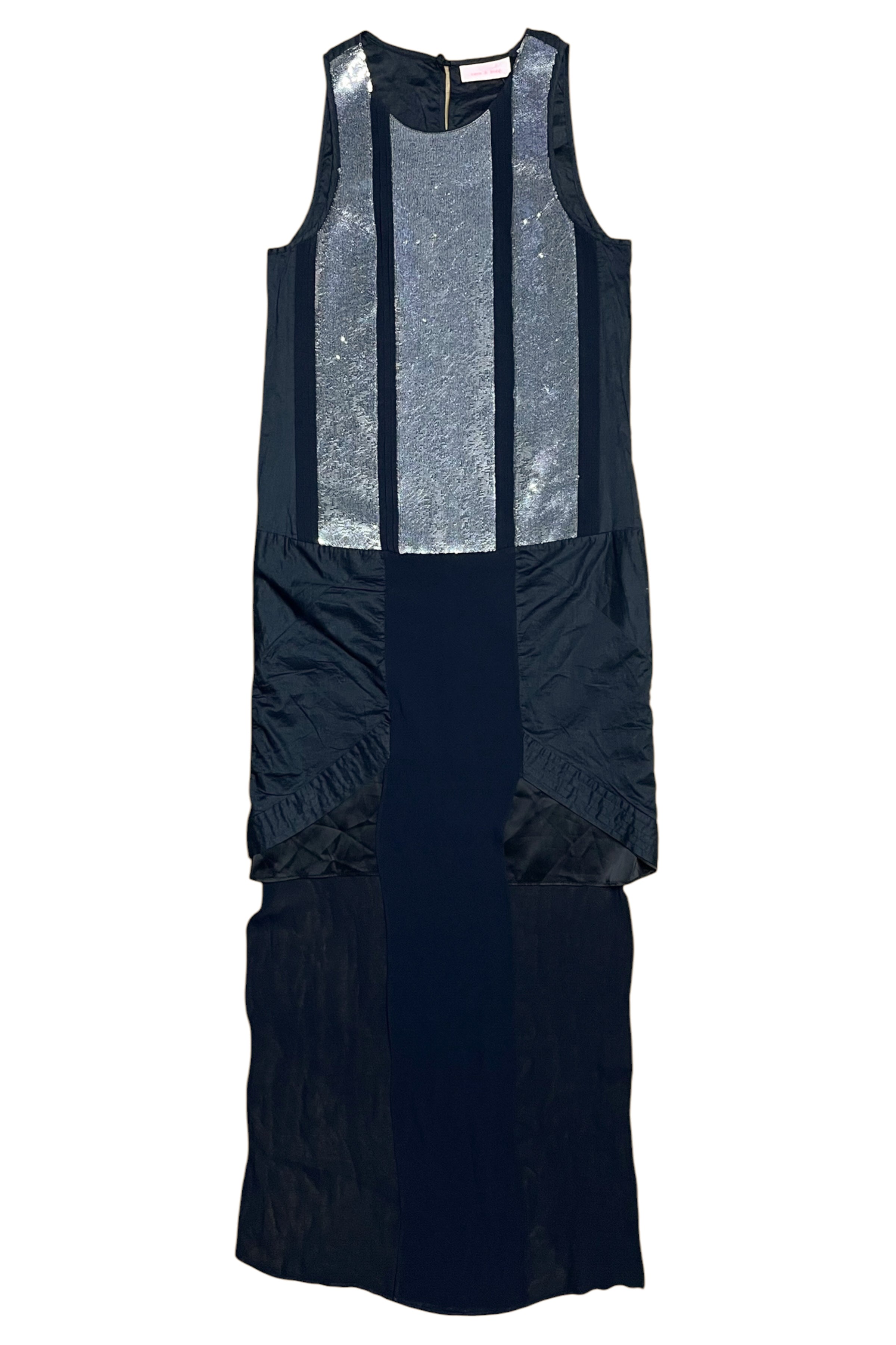 Silver Sequin Cut-Out Dress