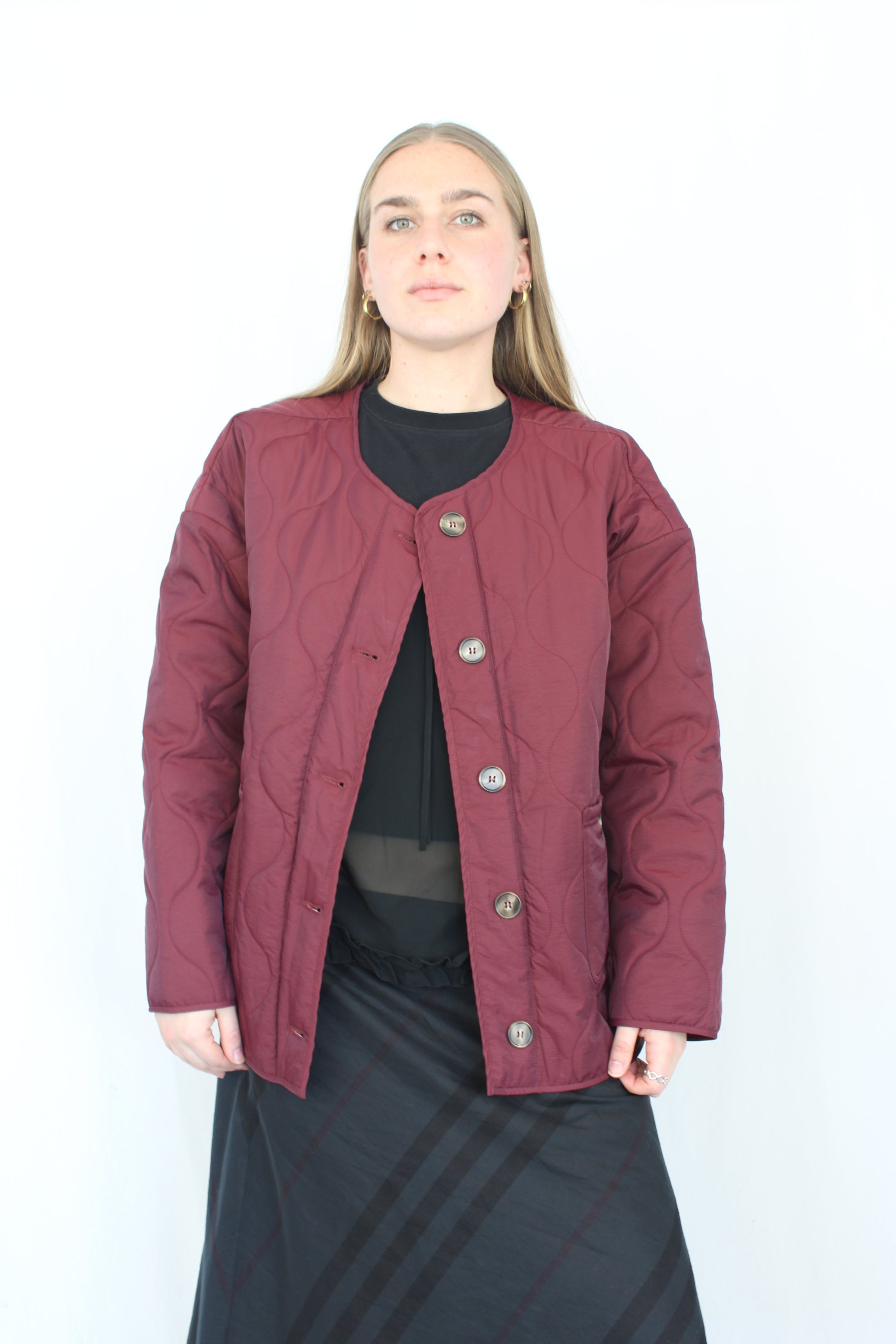 Stories Be Told - Peak Burgundy Shell Jacket