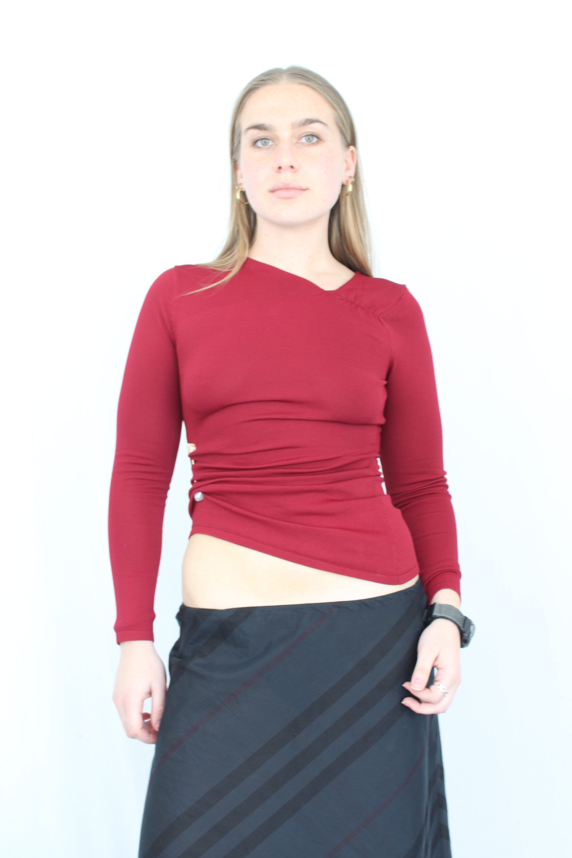 AJE - Cranberry Gianna Top