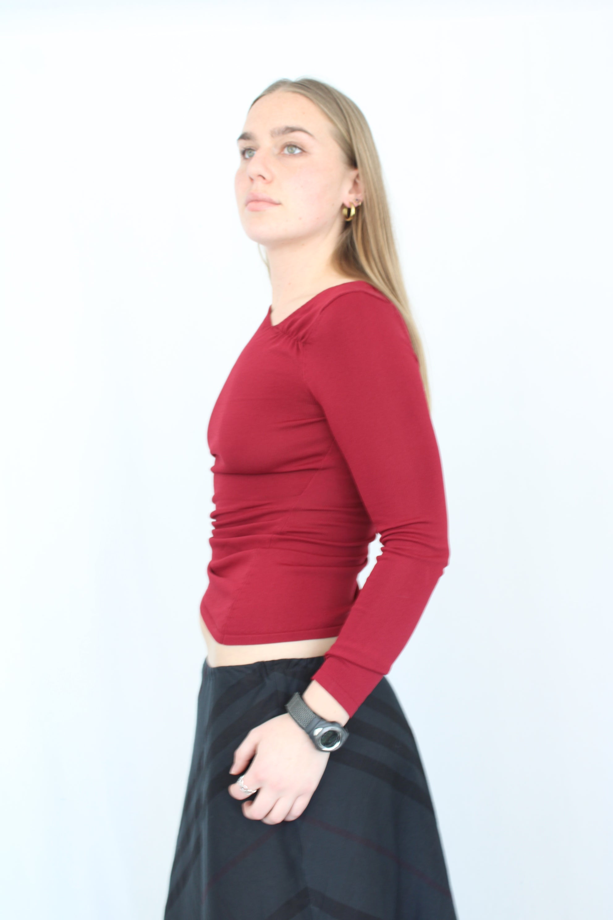 AJE - Cranberry Gianna Top