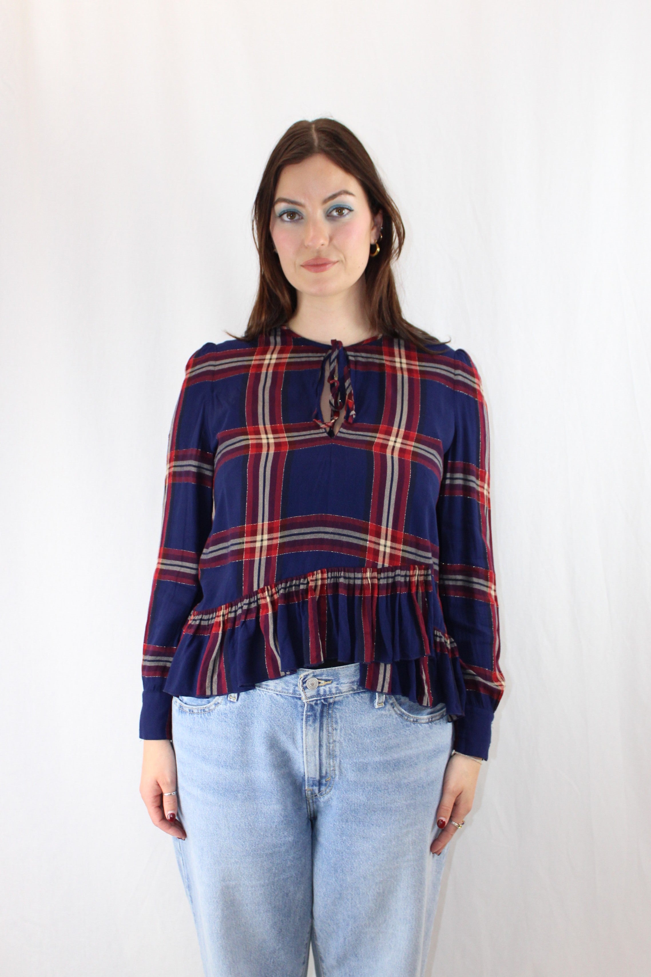 Karen Walker - Plaid Blouse