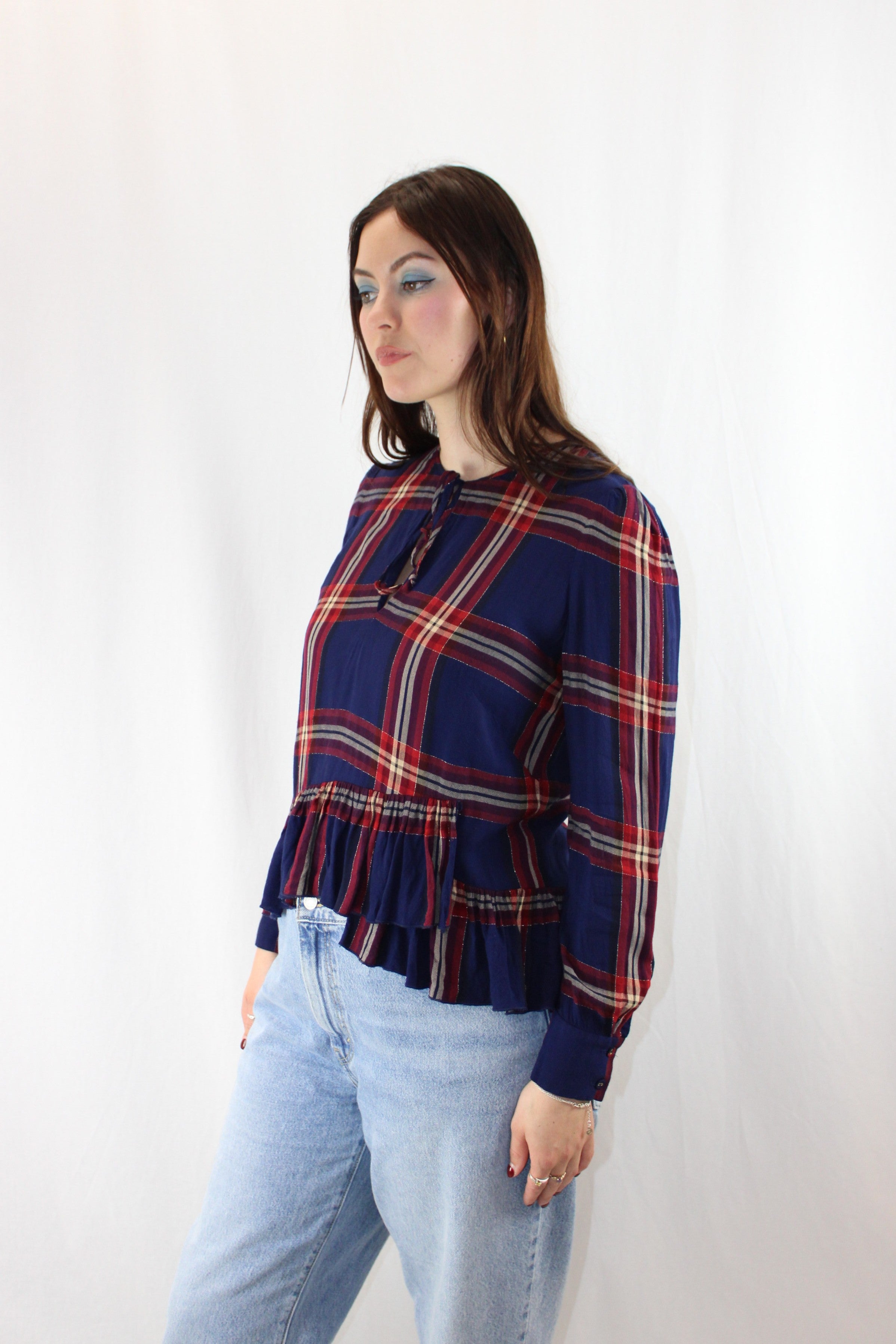 Karen Walker - Plaid Blouse