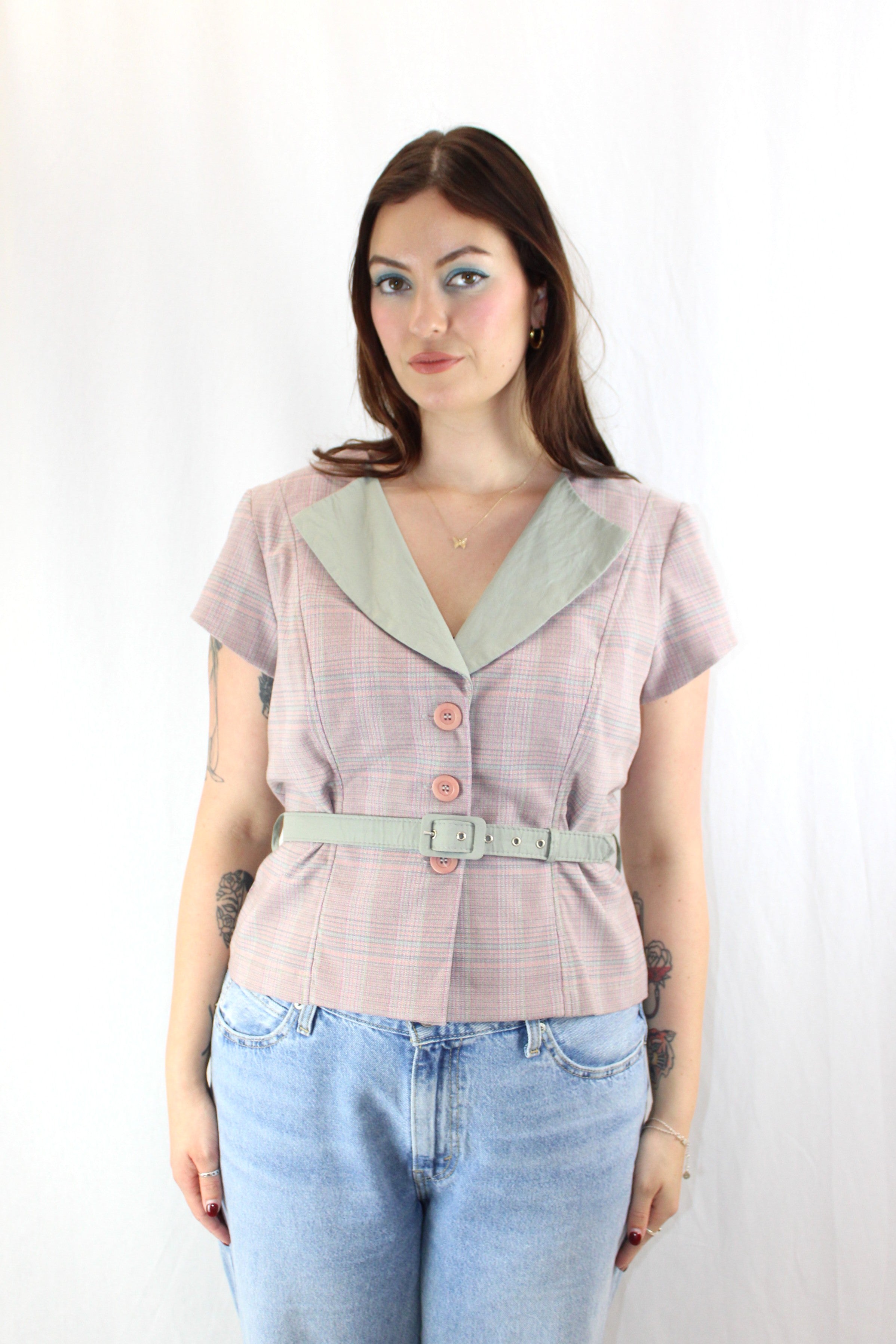Annah S - Plaid Button Up Shirt