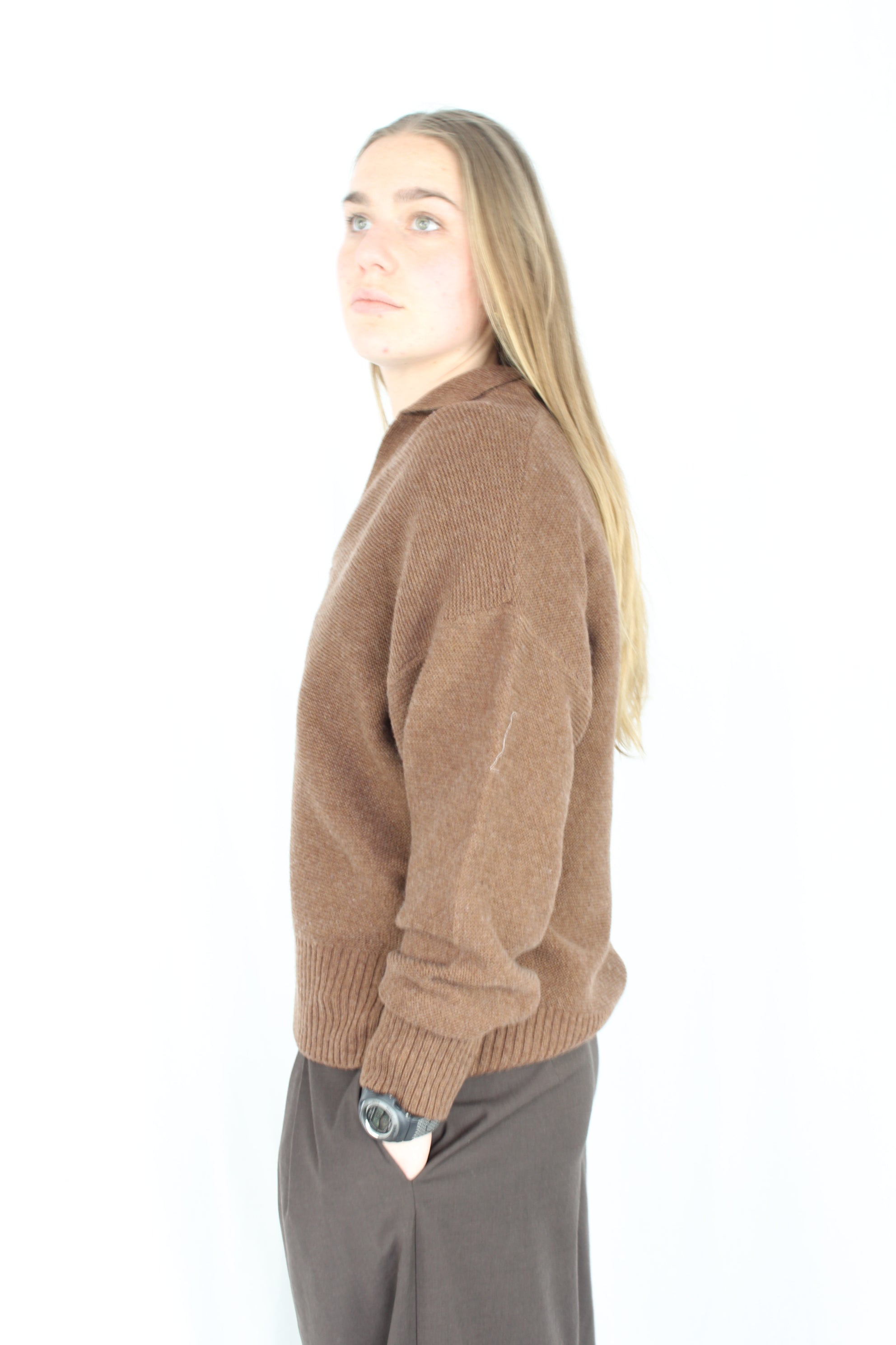 Marlow - Brown Collared Jumper
