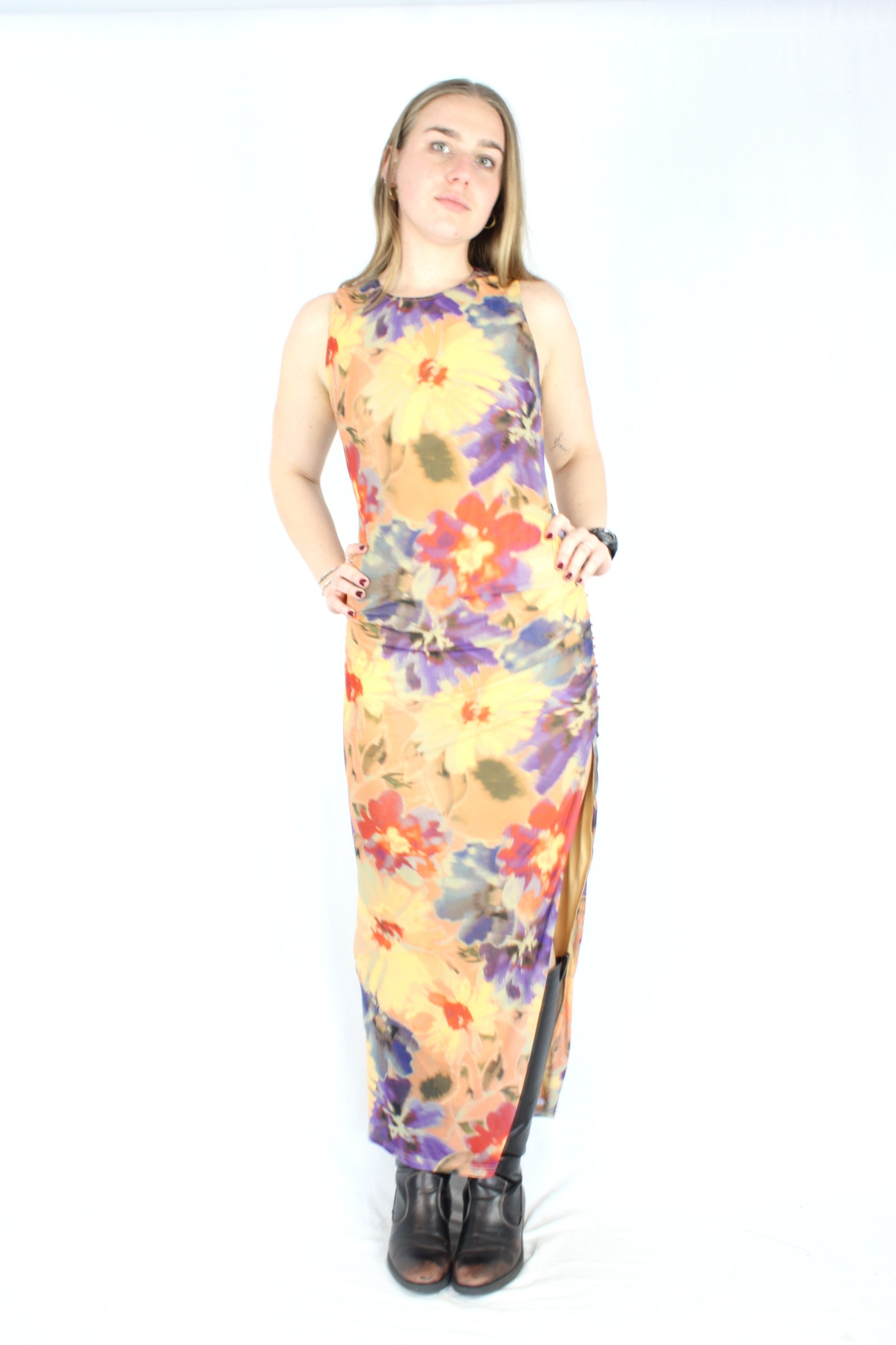 Ownley - Floral Mesh Dress