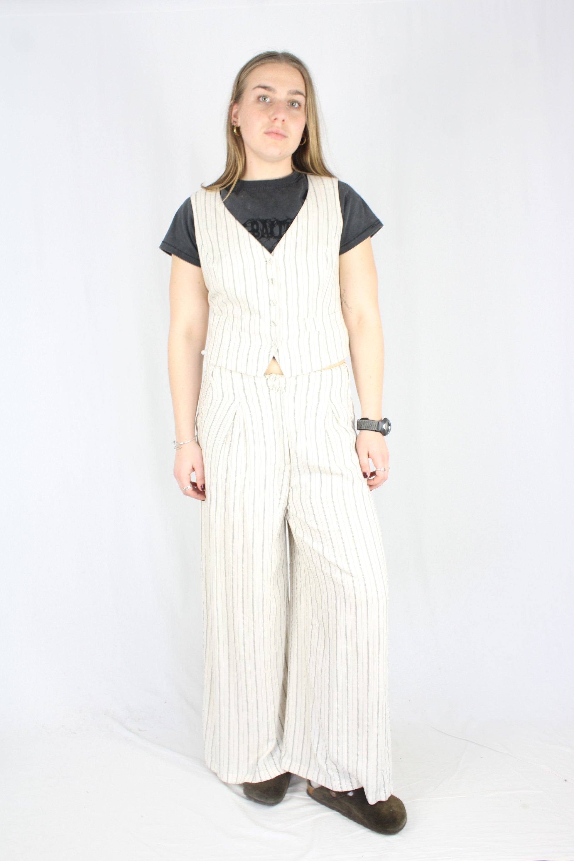 The Bay - Pinstripe Linen Pants