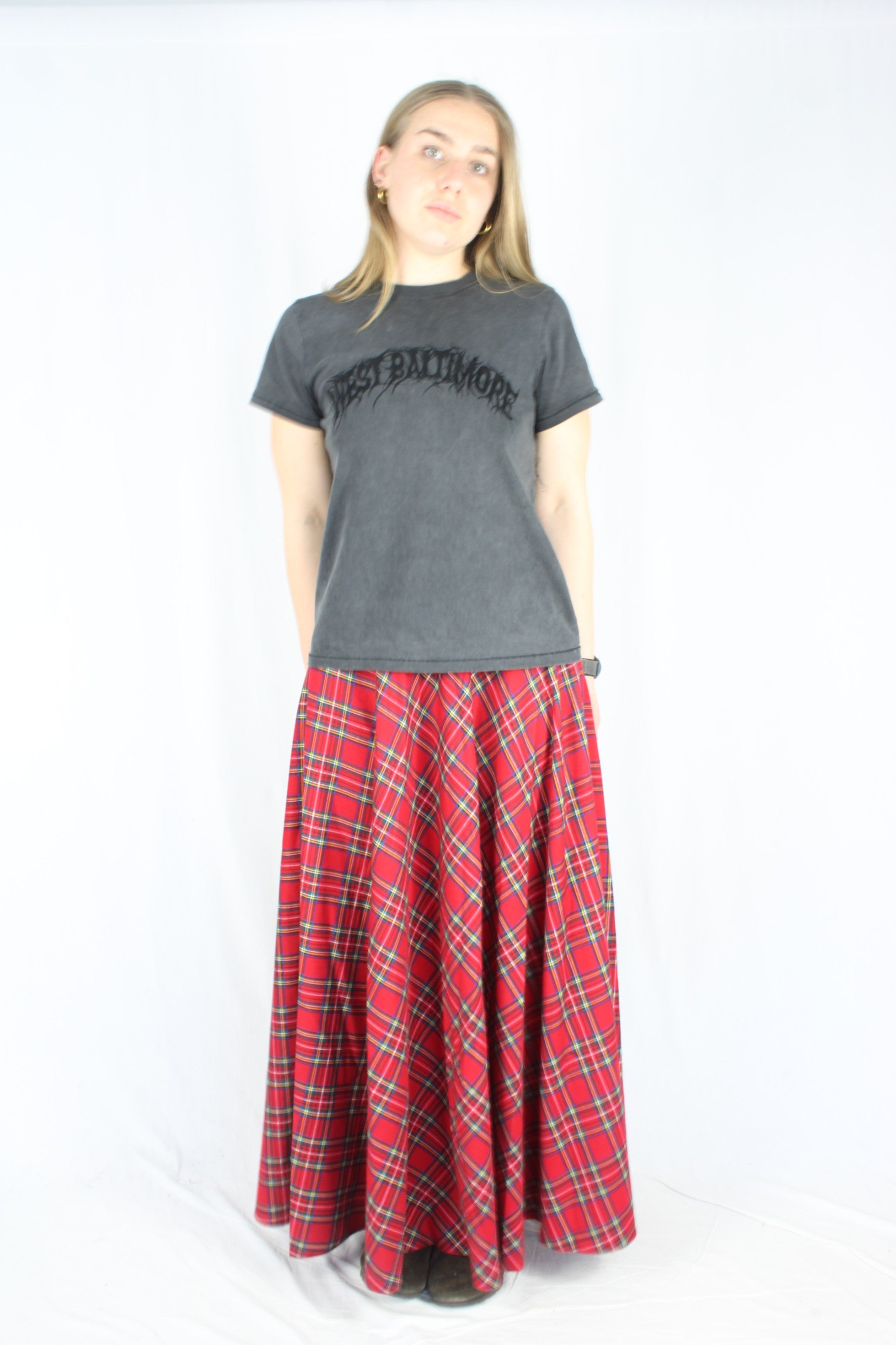Handmade Tartan Maxi Skirt