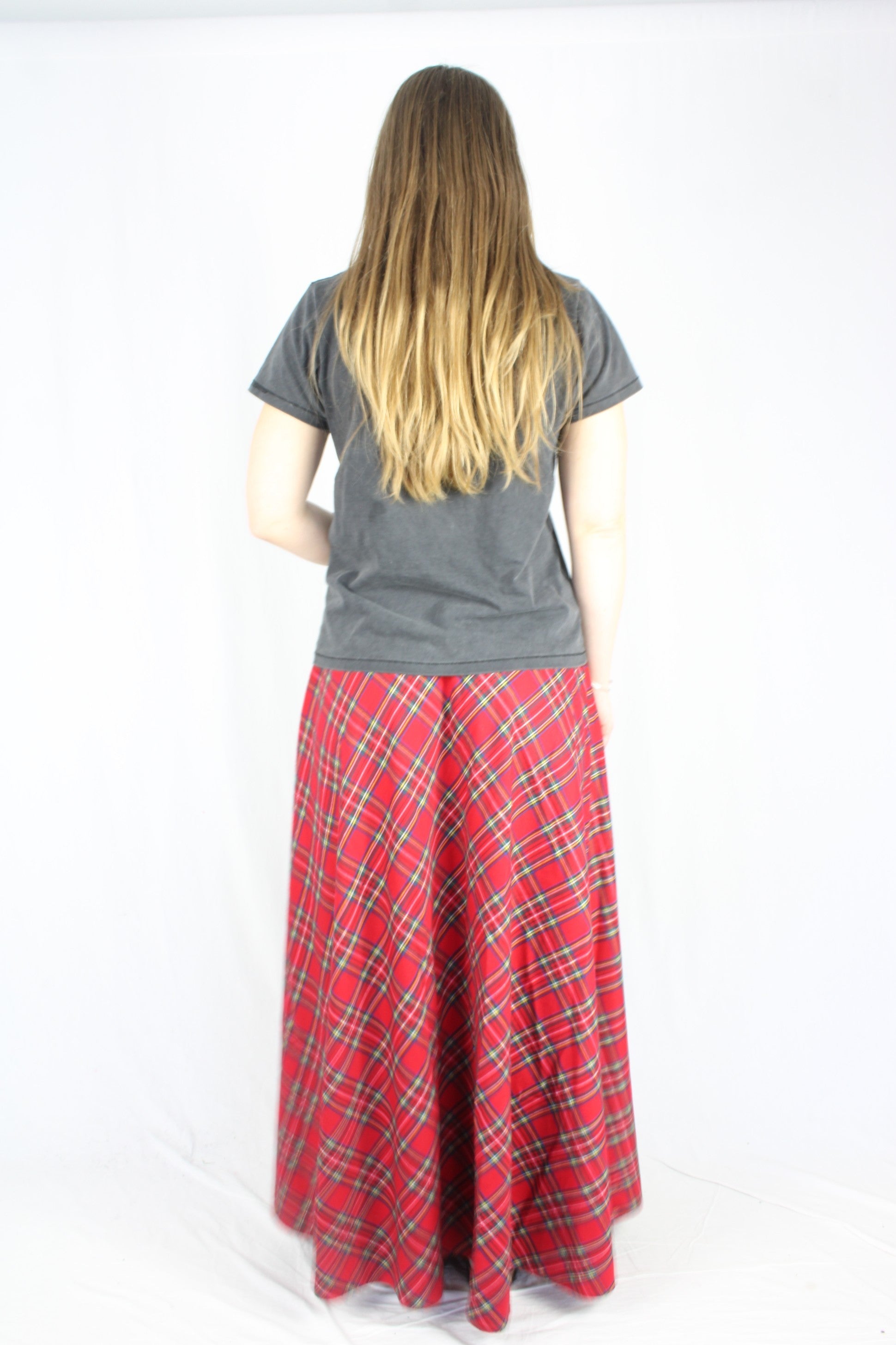 Handmade Tartan Maxi Skirt