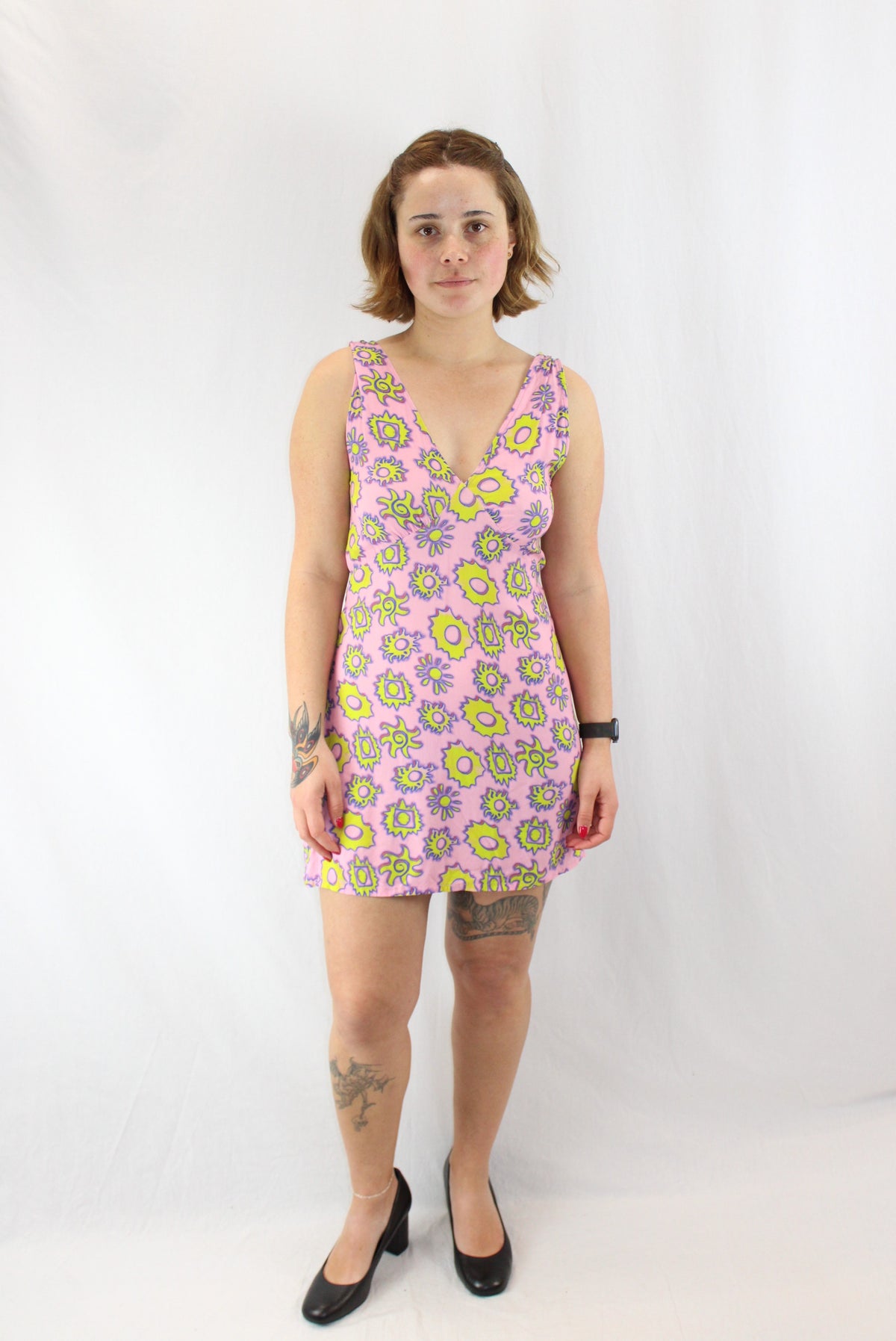 Misfit Mad Minds - Retro Pattern Mini Dress