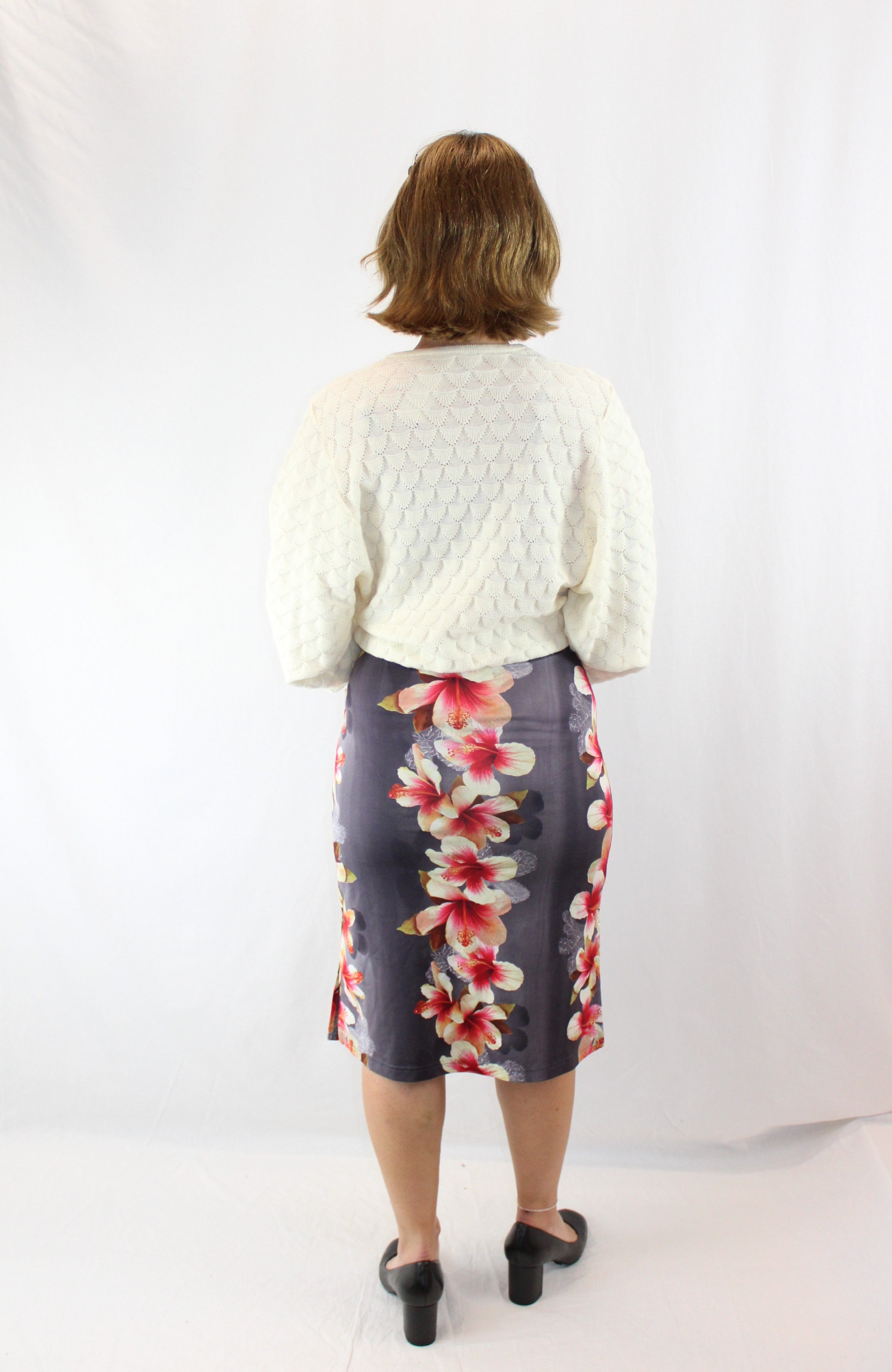 Aztec Rose - Floral Midi Skirt
