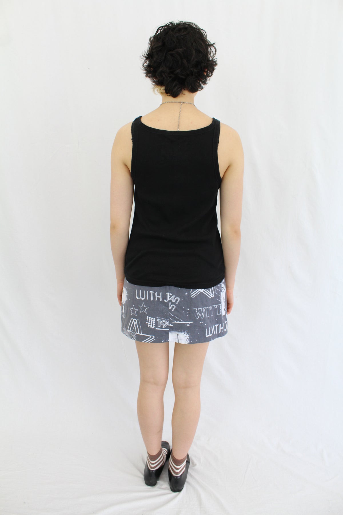 With Jean - Safety Mini Skirt NWT