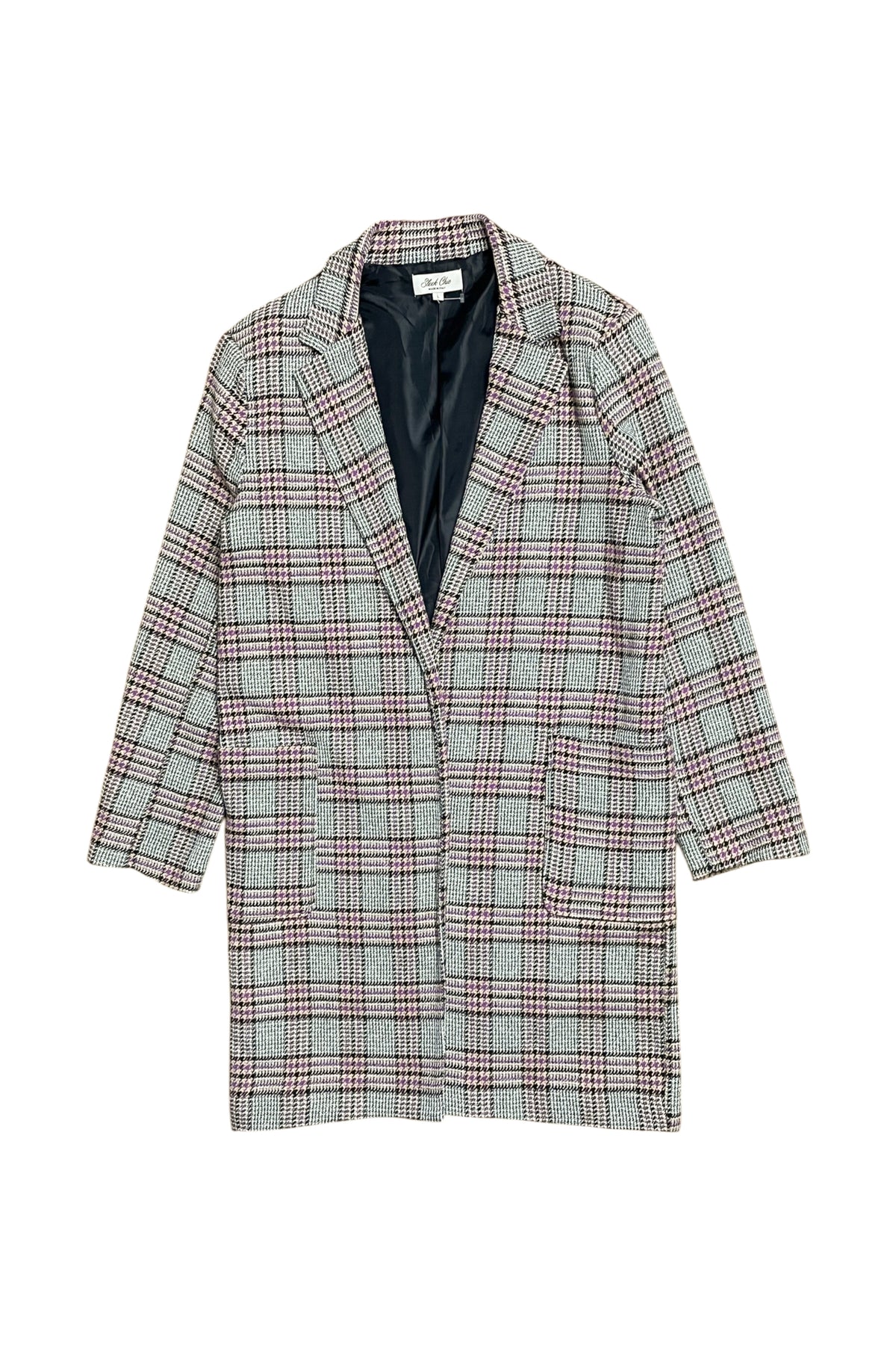 Sleek Chic - Checkered Coat
