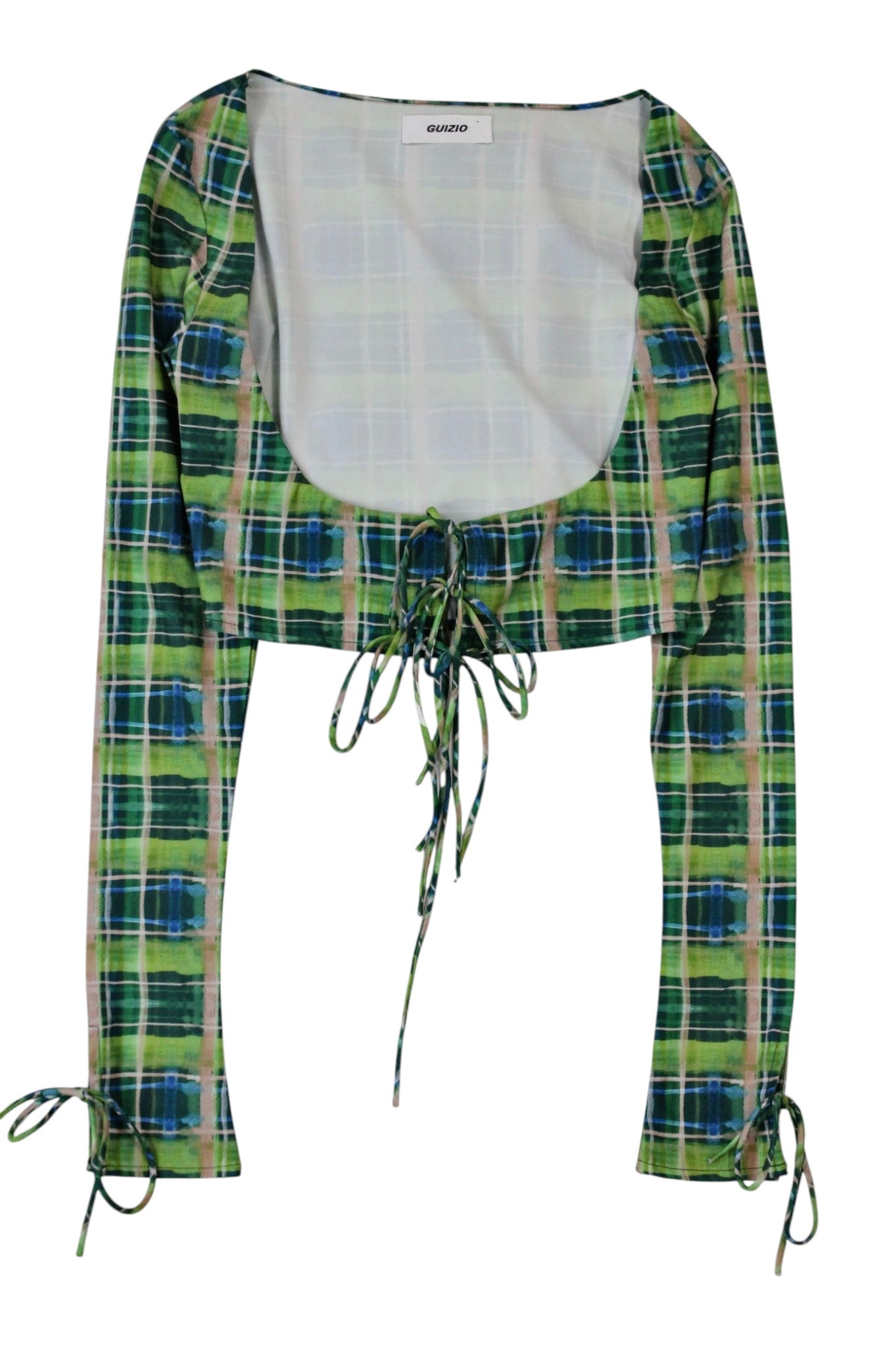 Guizio - Plaid Scoop Top