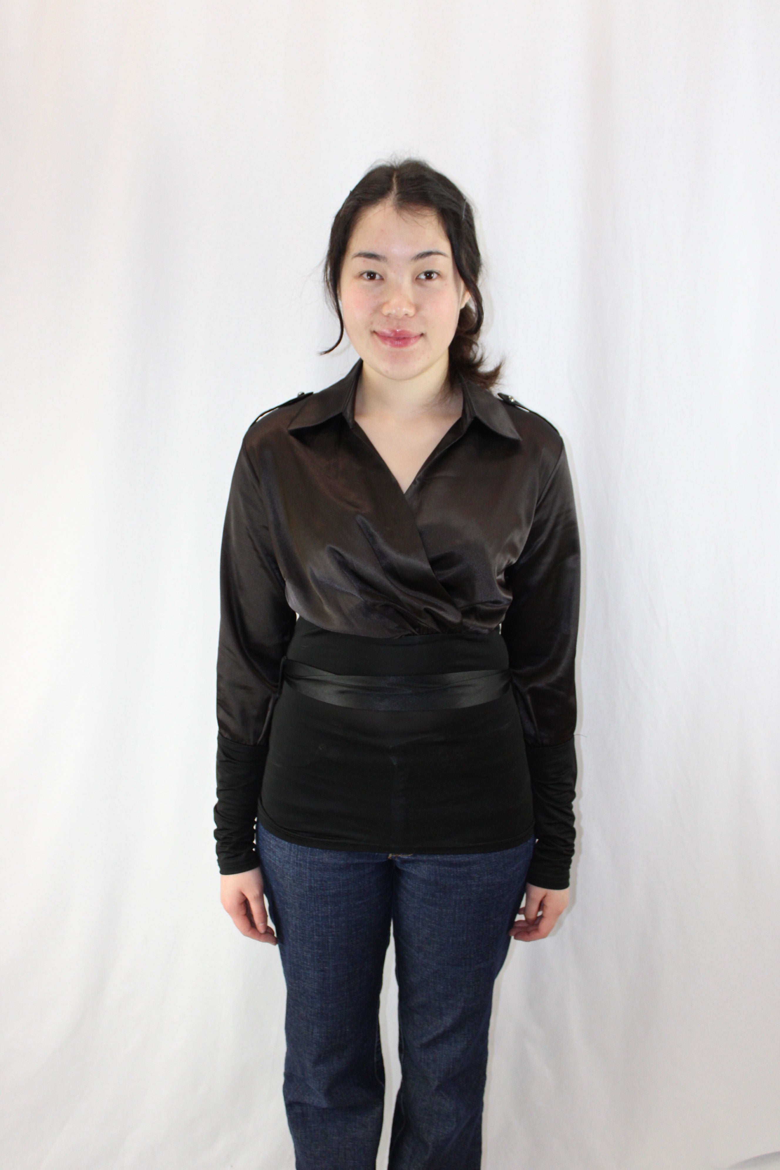 Le Group - Satin Contrast Blouse