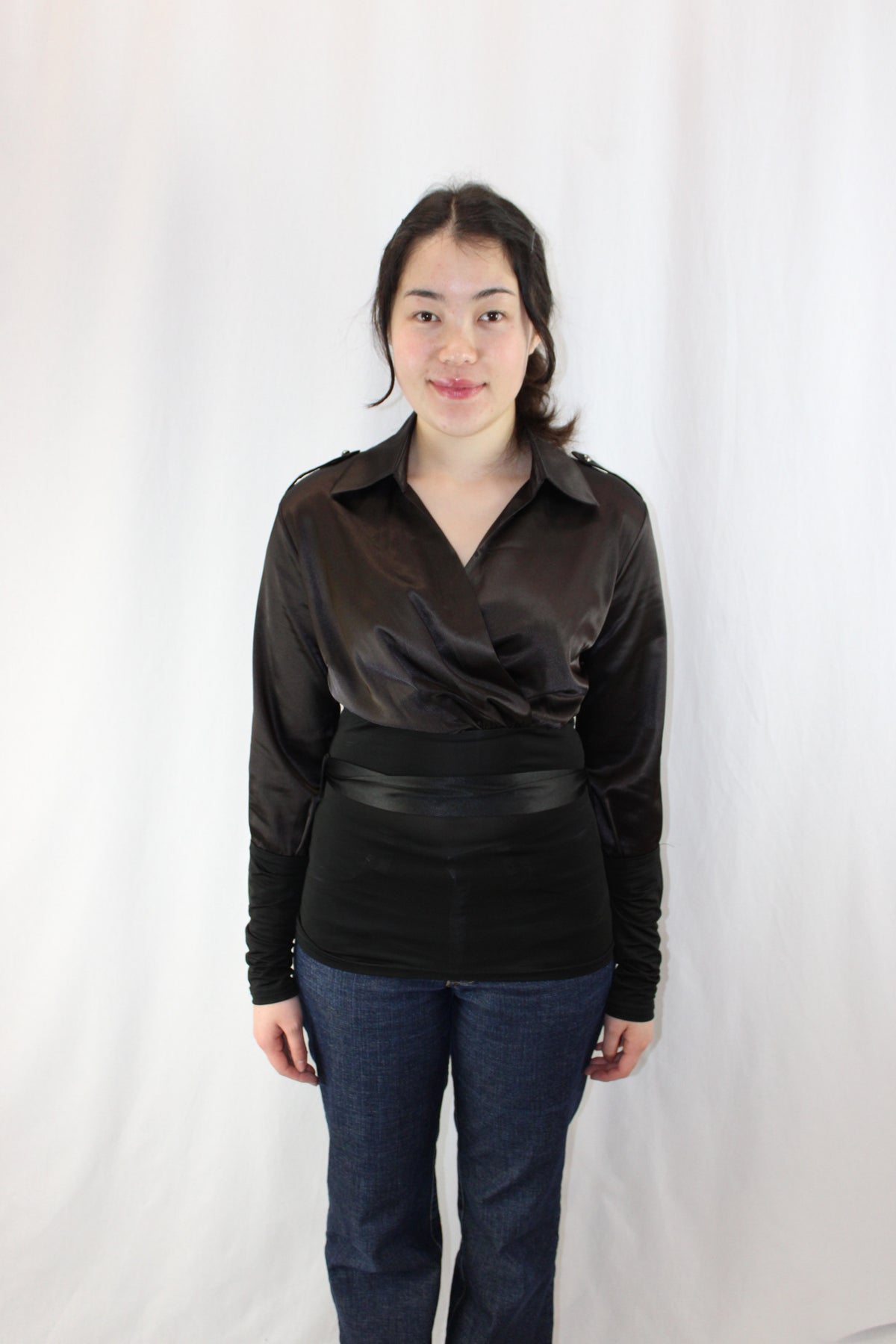 Le Group - Satin Contrast Blouse