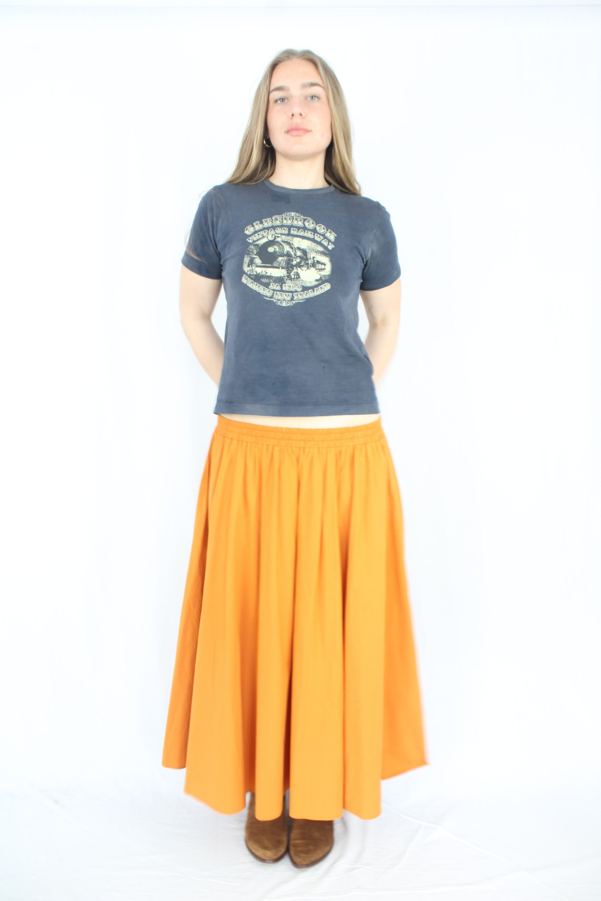 Ricochet - Orange Maxi Skirt
