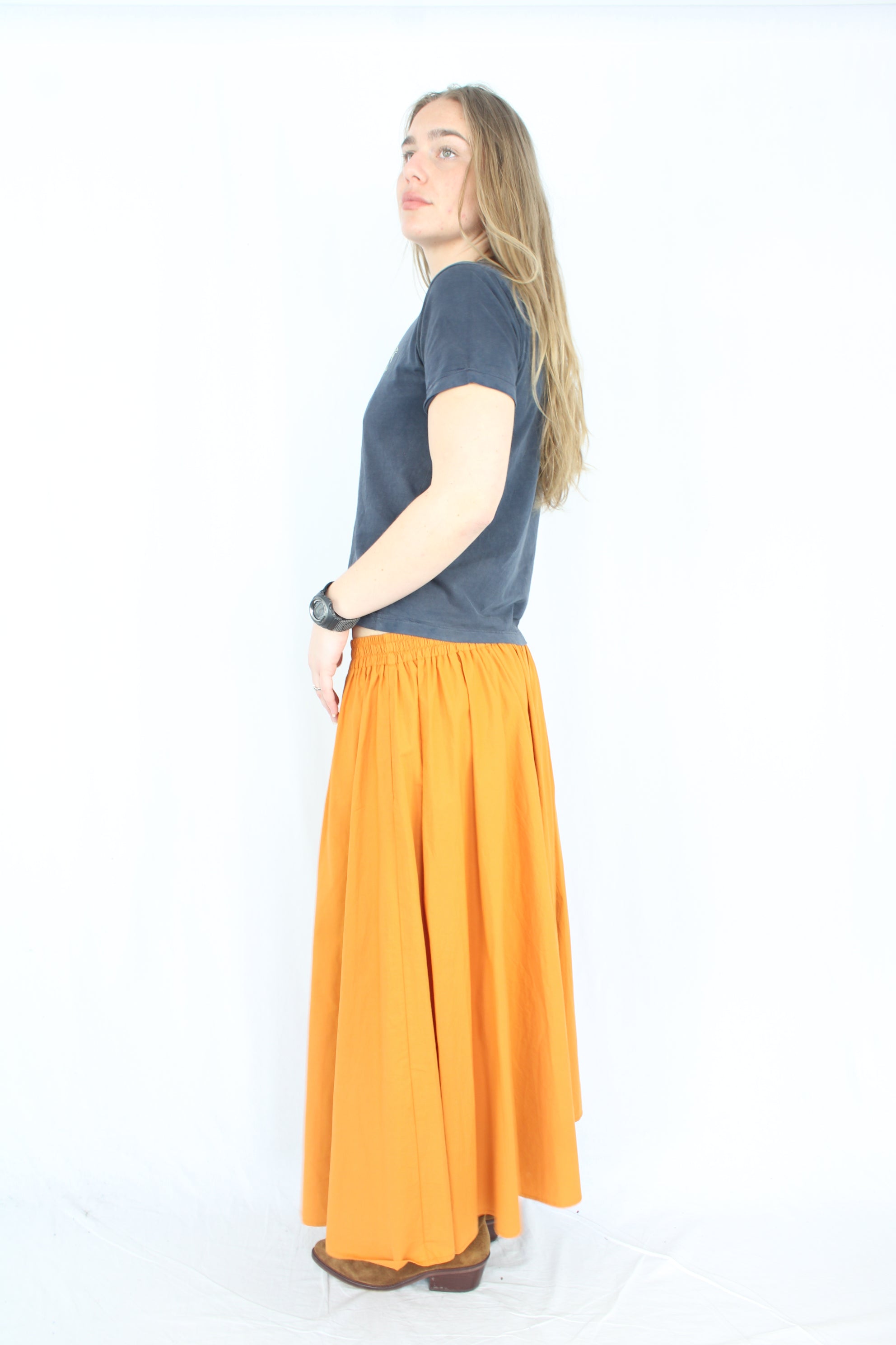 Ricochet - Orange Maxi Skirt