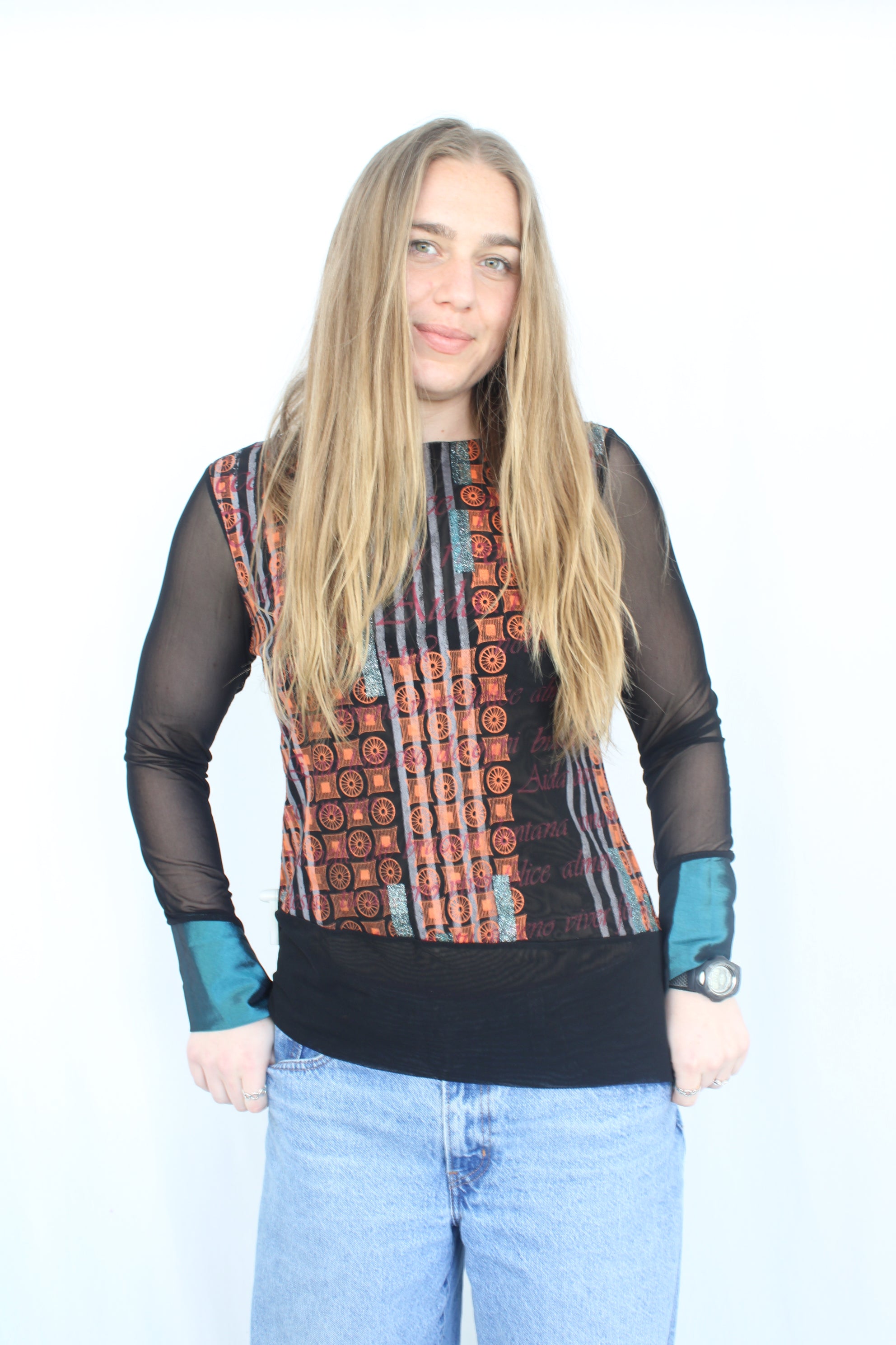 Juo - Vintage Mesh Top